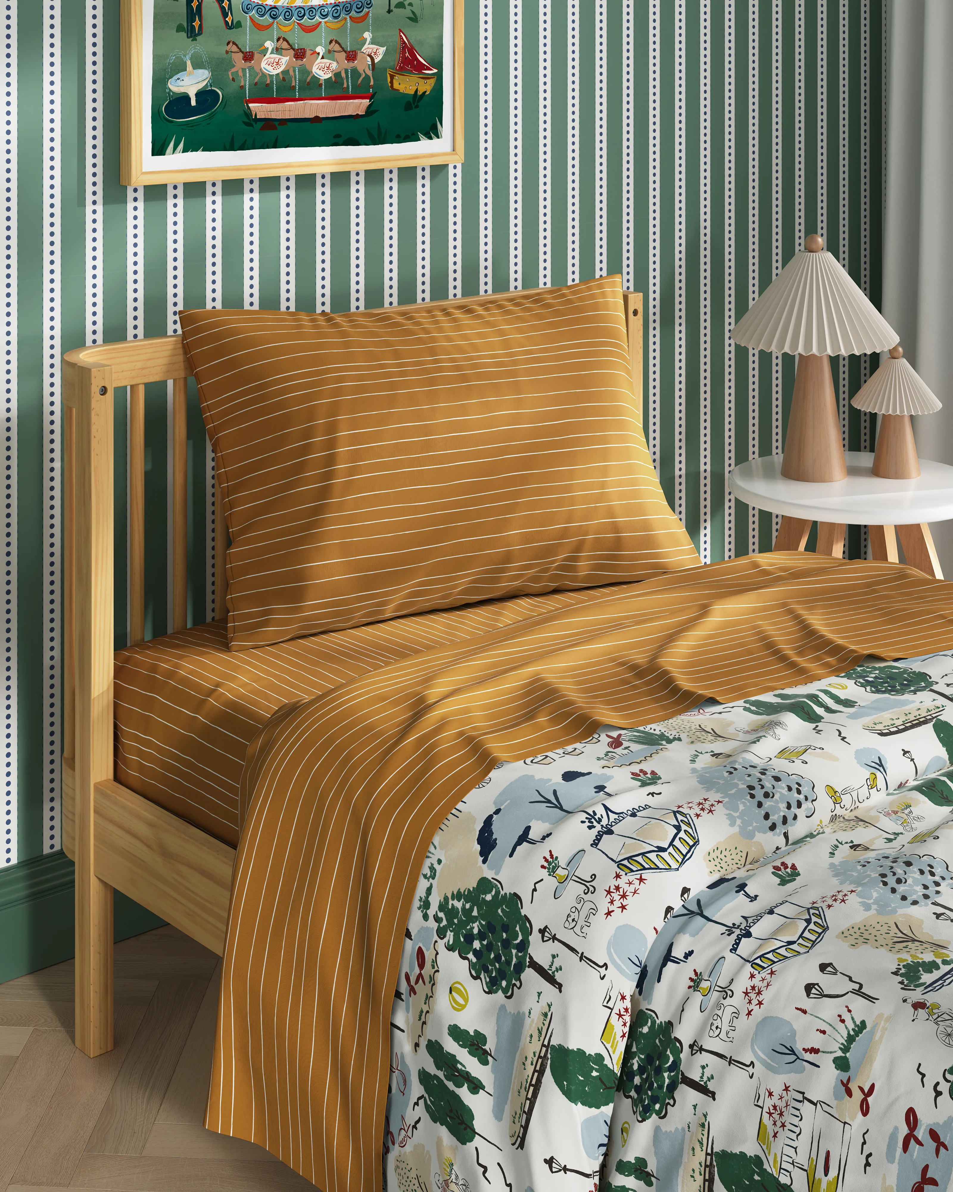 Artful Stripes Twin Sheet Set - Image 3