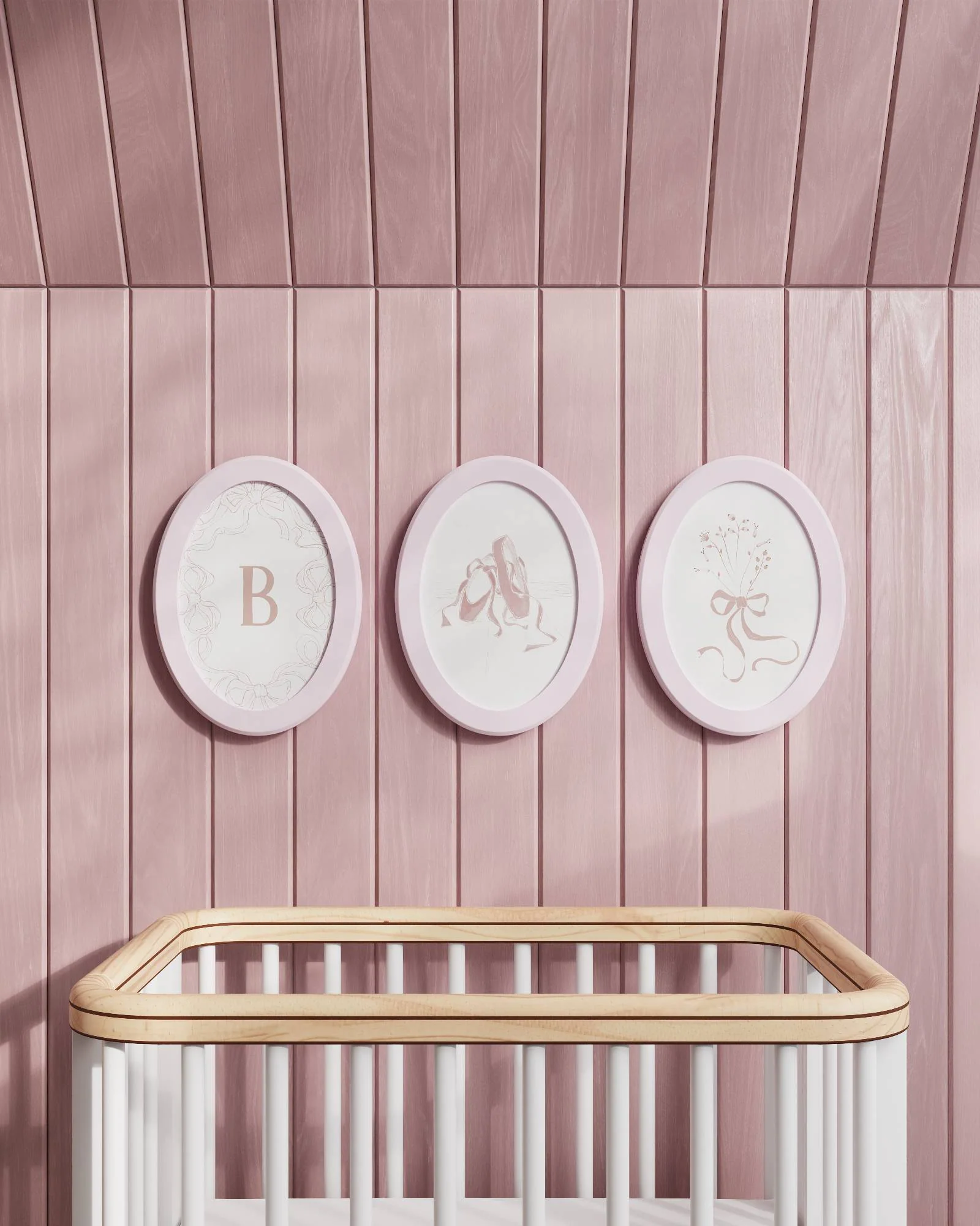 Ballet Slippers Personalized Oval Framed Wall Art Set - Image 3