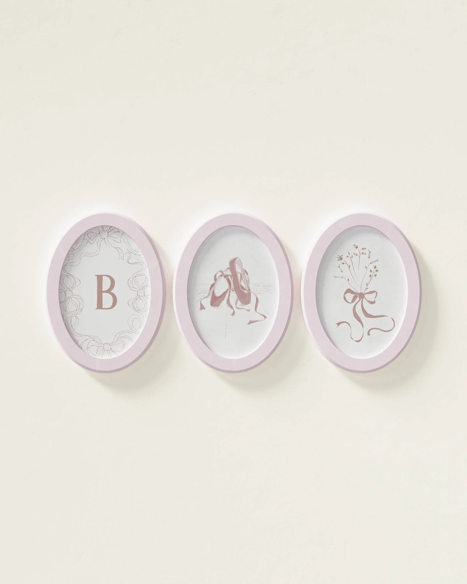 Ballet Slippers Personalized Oval Framed Wall Art Set - Image 4