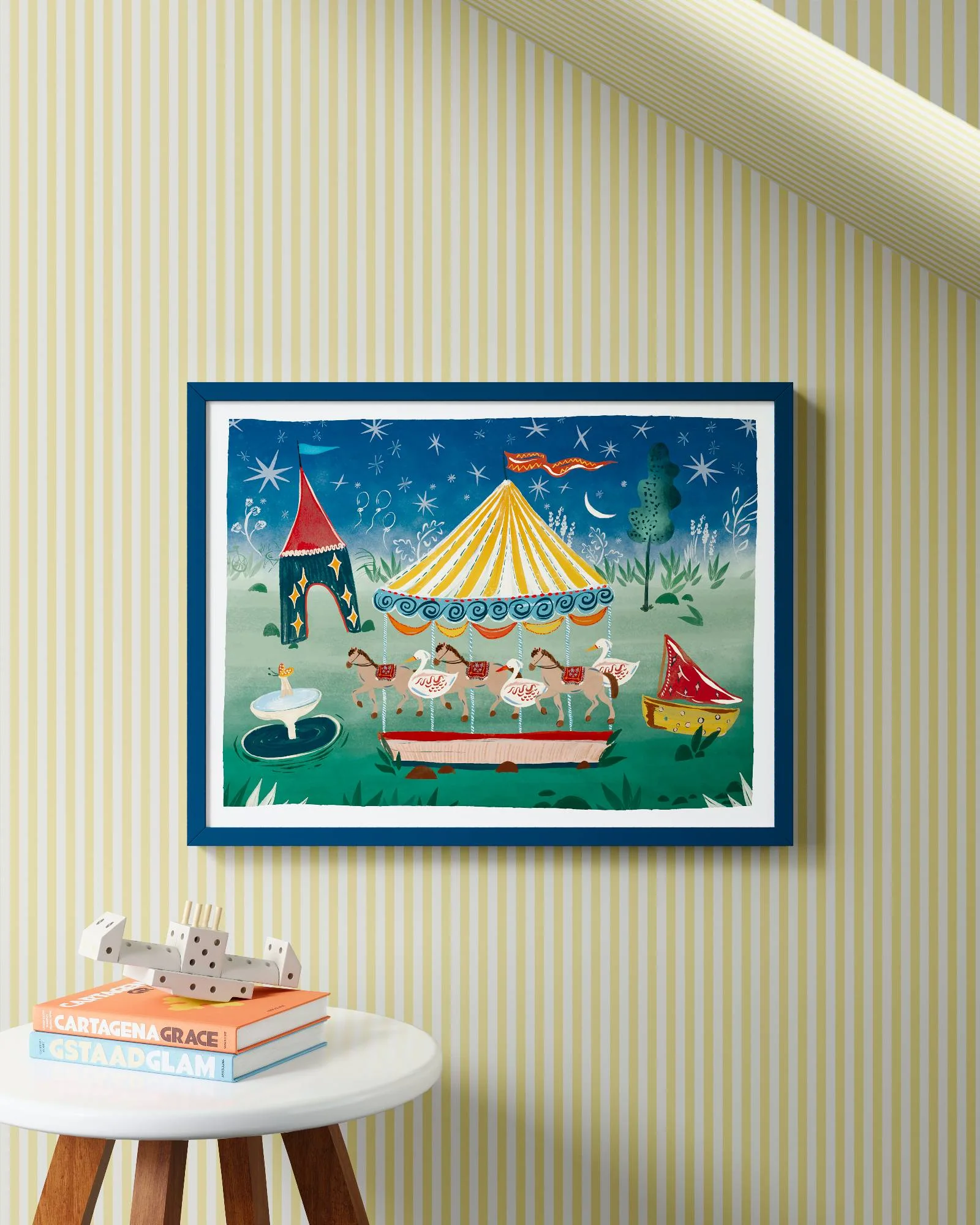 Carousel at Night Framed Wall Art - Image 3