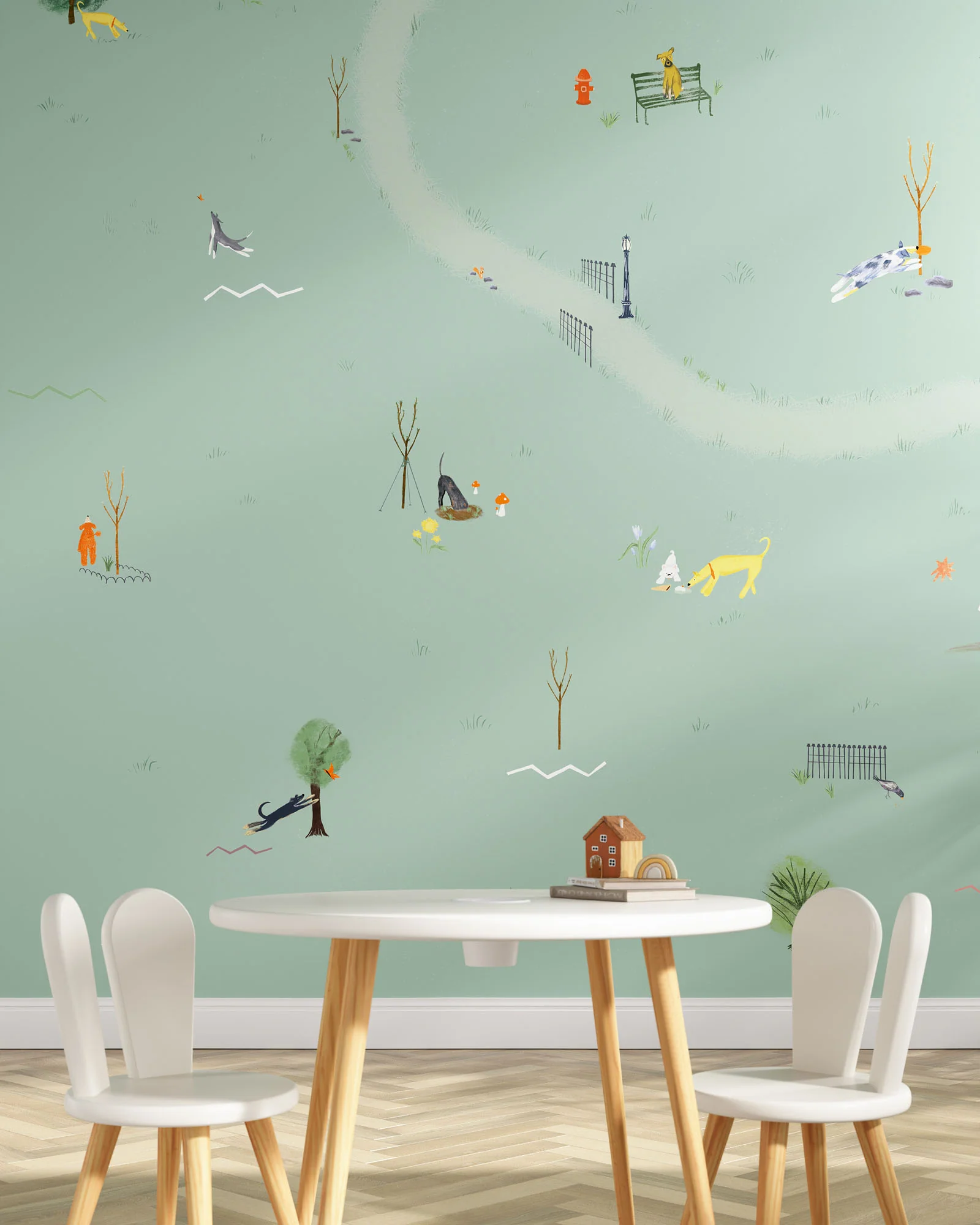 Central Park Dogs Wall Mural - Image 4