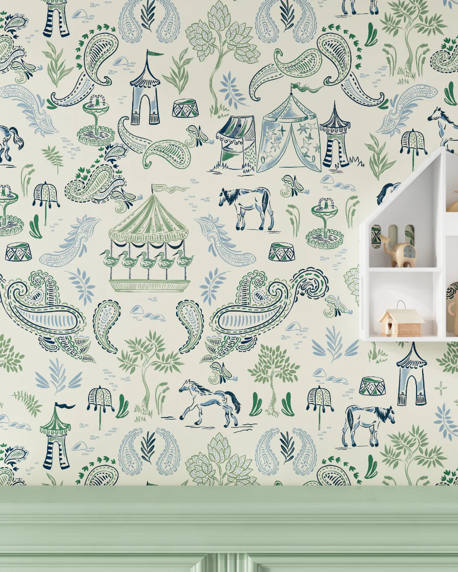 Paisley Circus Wallpaper
