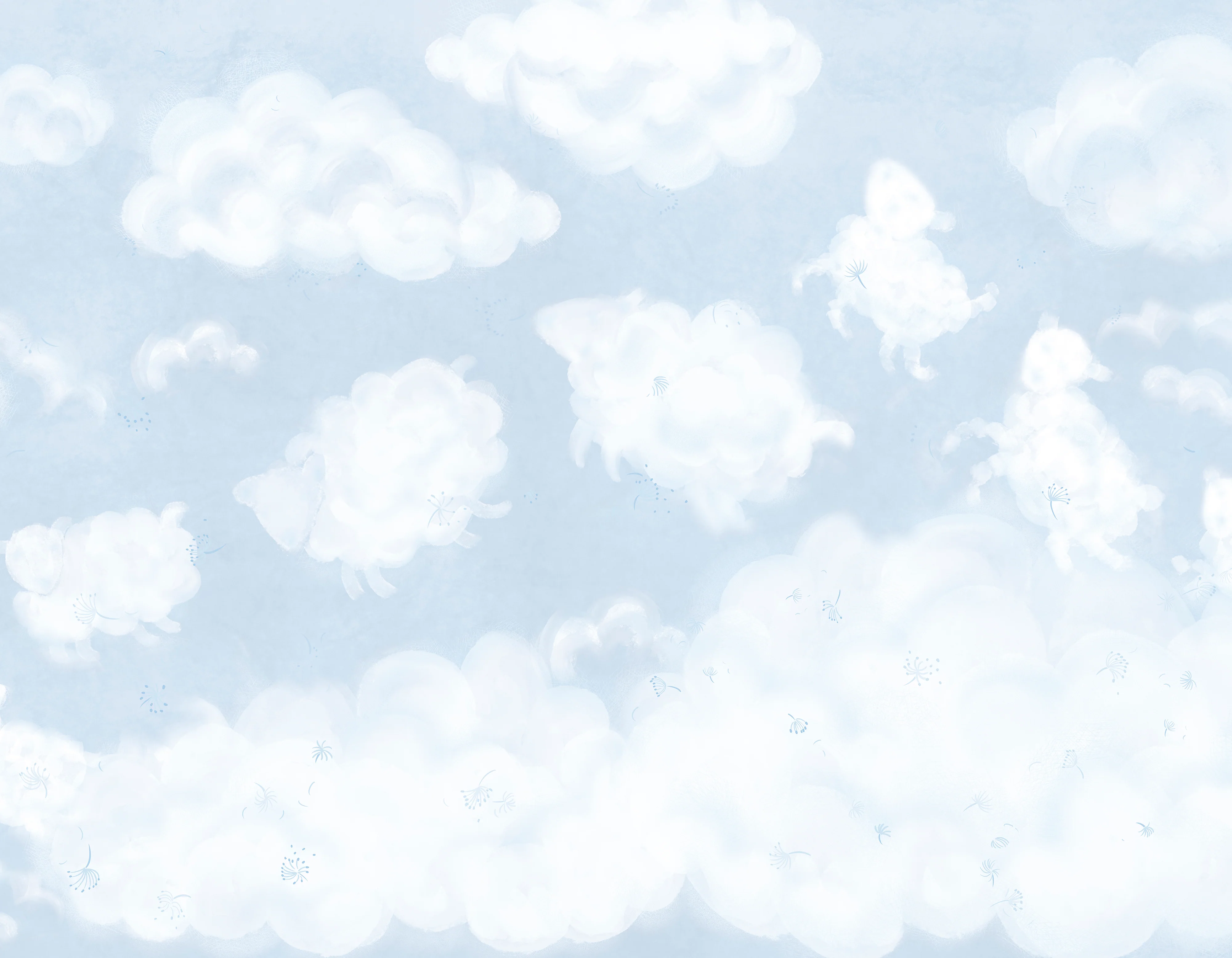 Counting Sheep Wall Mural Sample