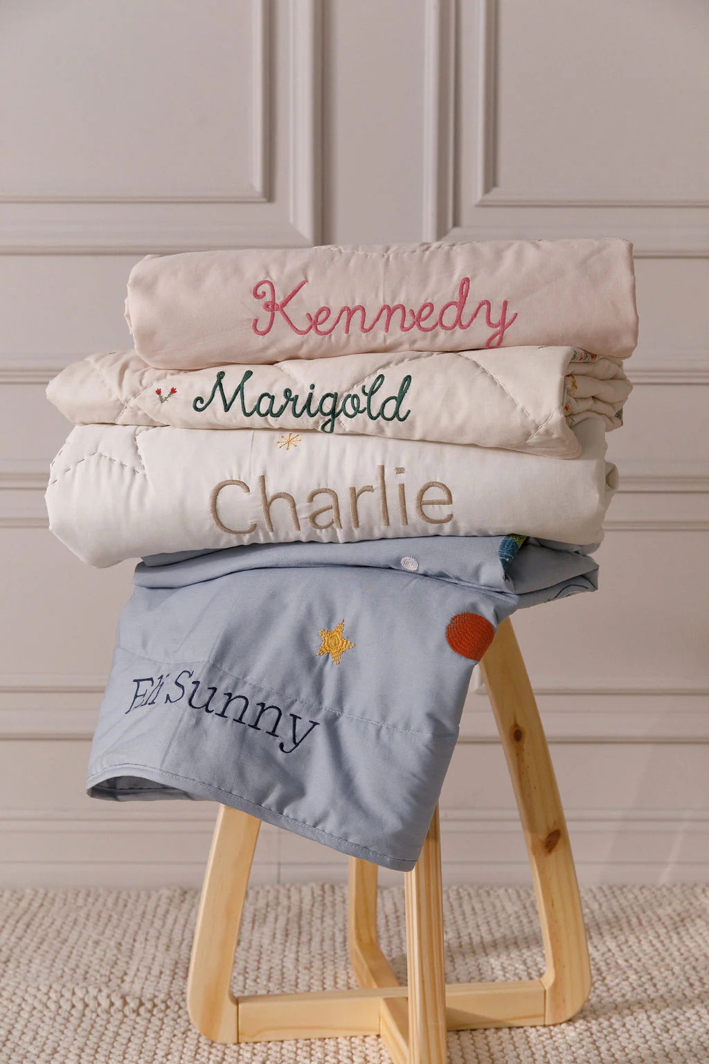 Embroidered Text | Shams
