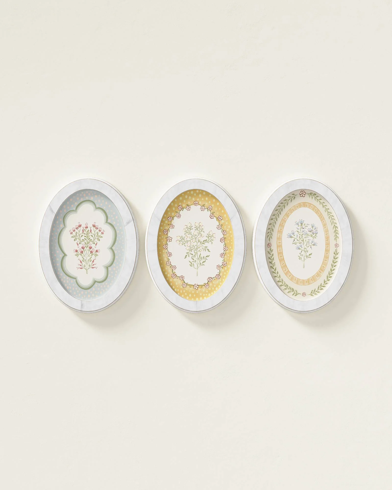 Fall Florals Oval Wall Art Set - Image 3