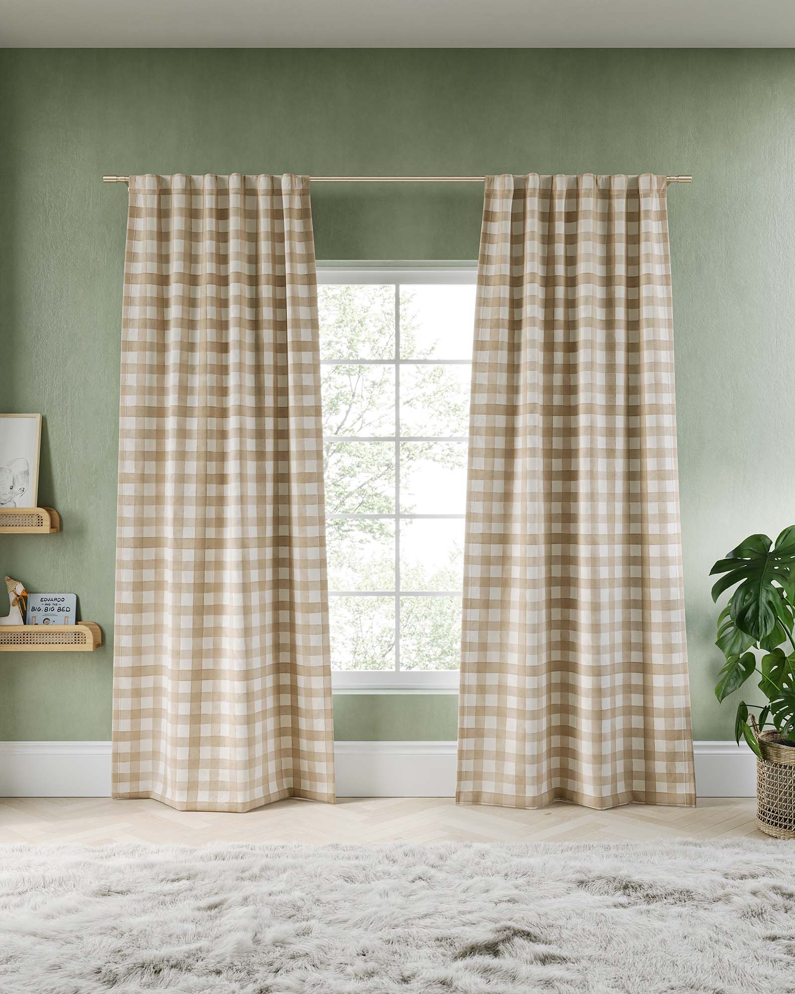 Gingham Blackout Curtain - Image 7