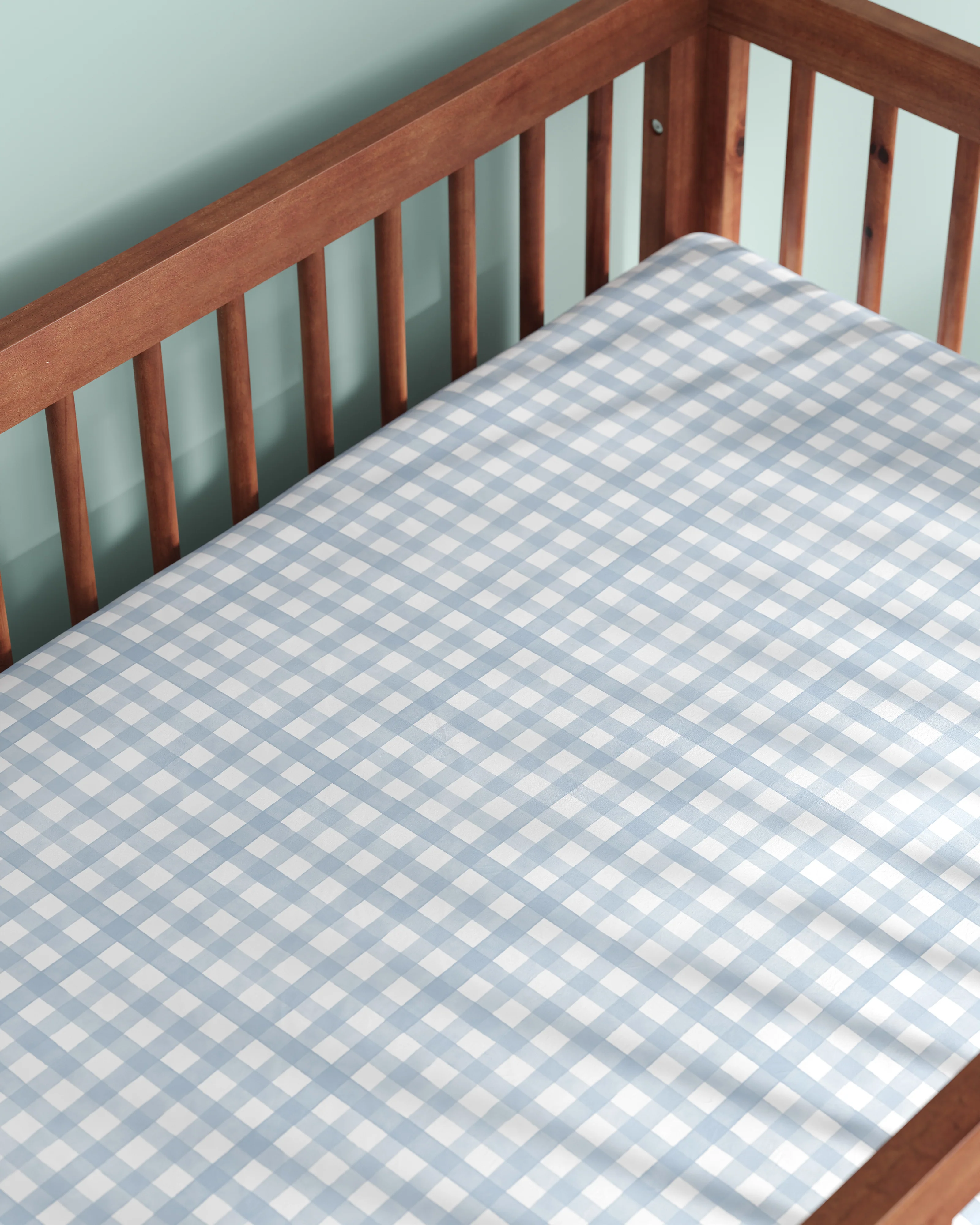 Gingham Crib Sheet Set - Image 2
