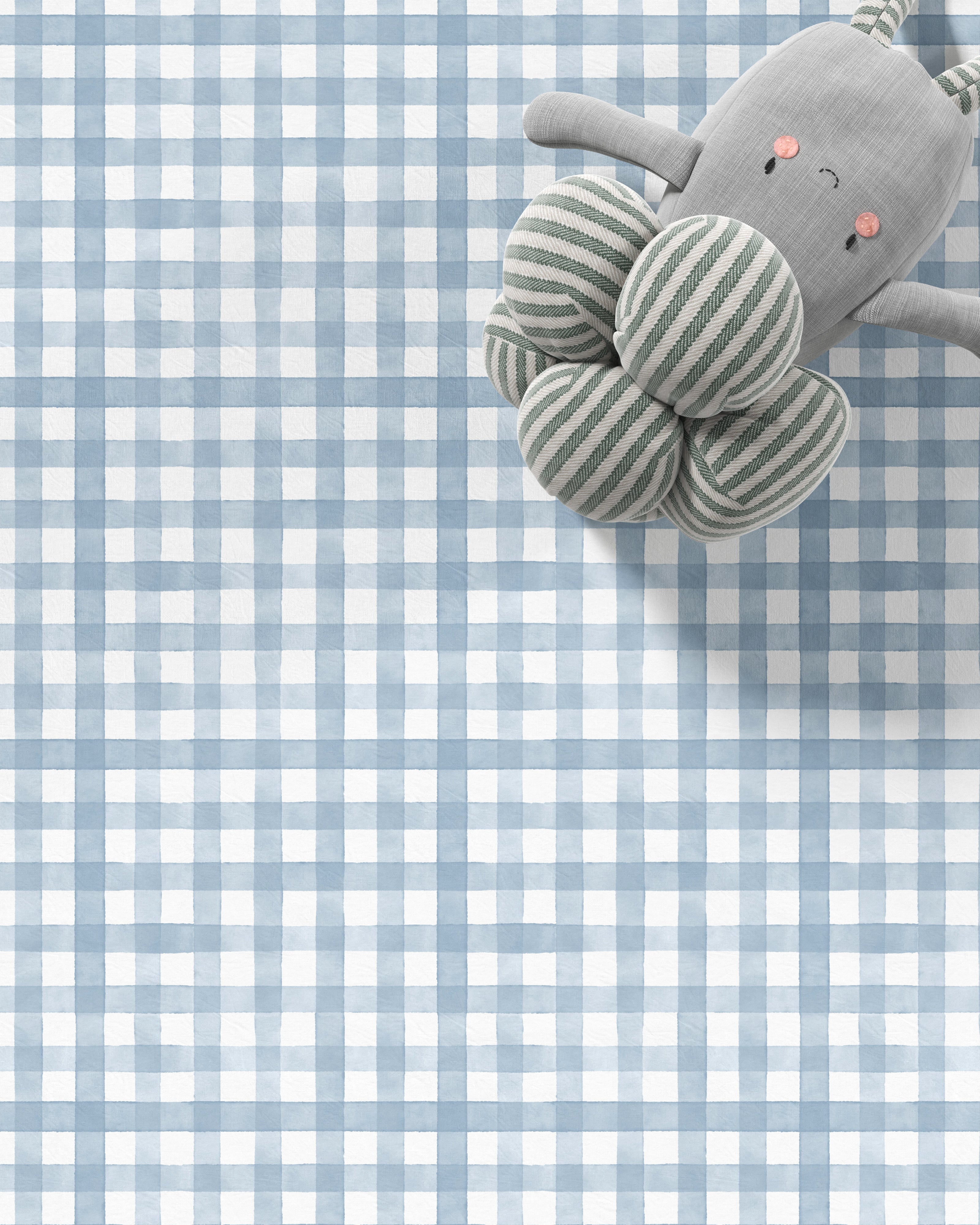 Gingham Crib Sheet Set - Image 4