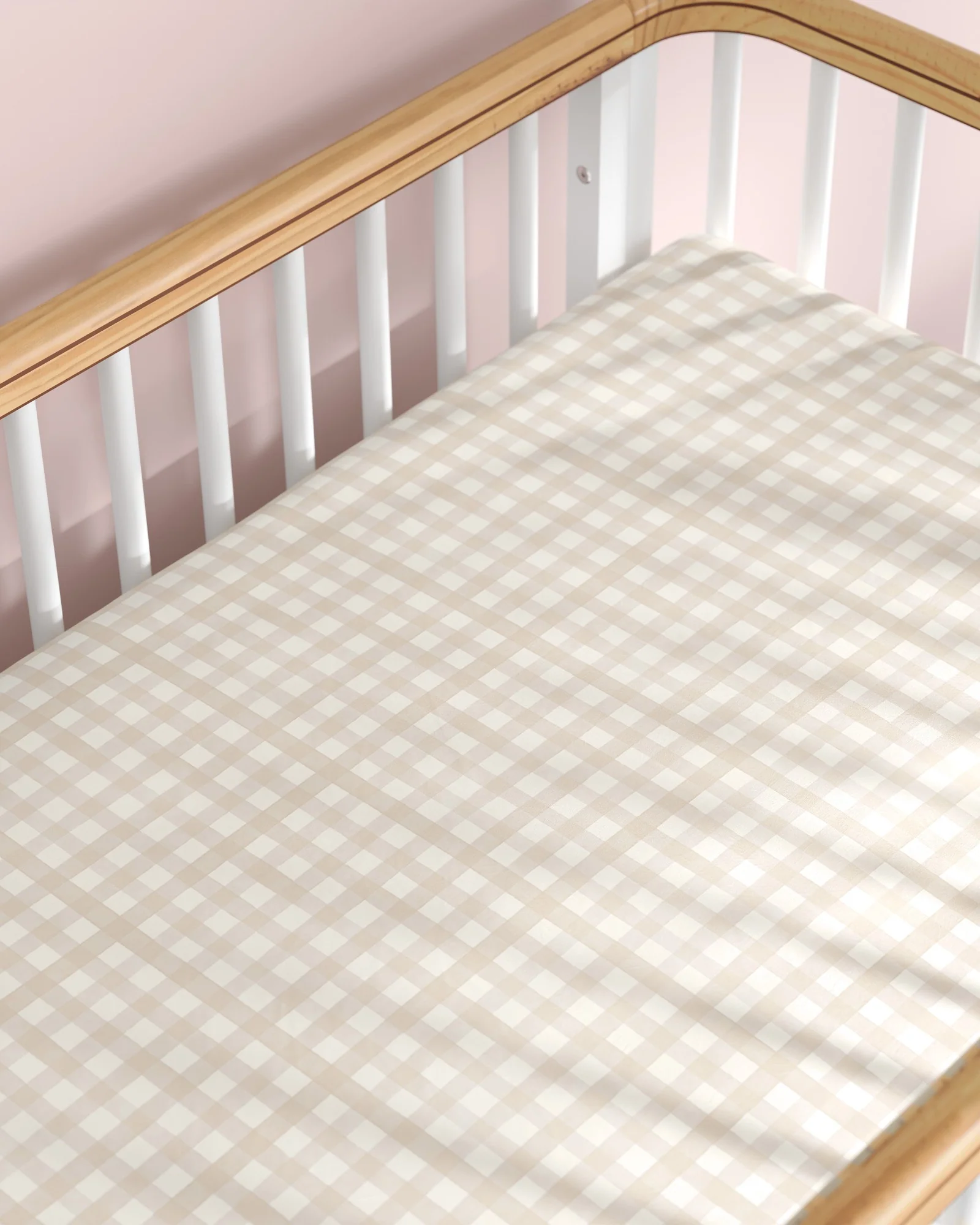 Gingham Crib Sheet Set - Image 7