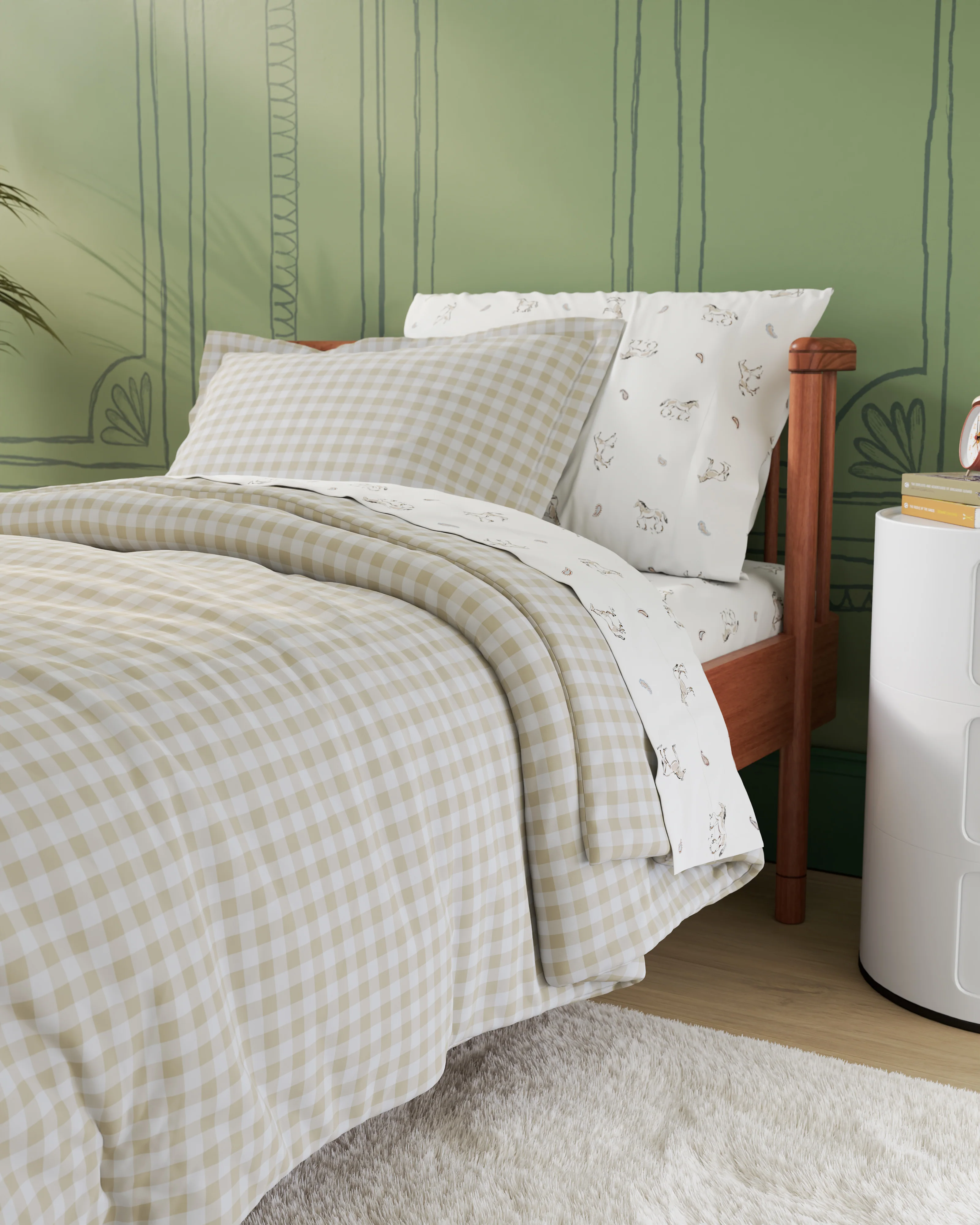 Gingham Twin Duvet Cover Set - Image 10