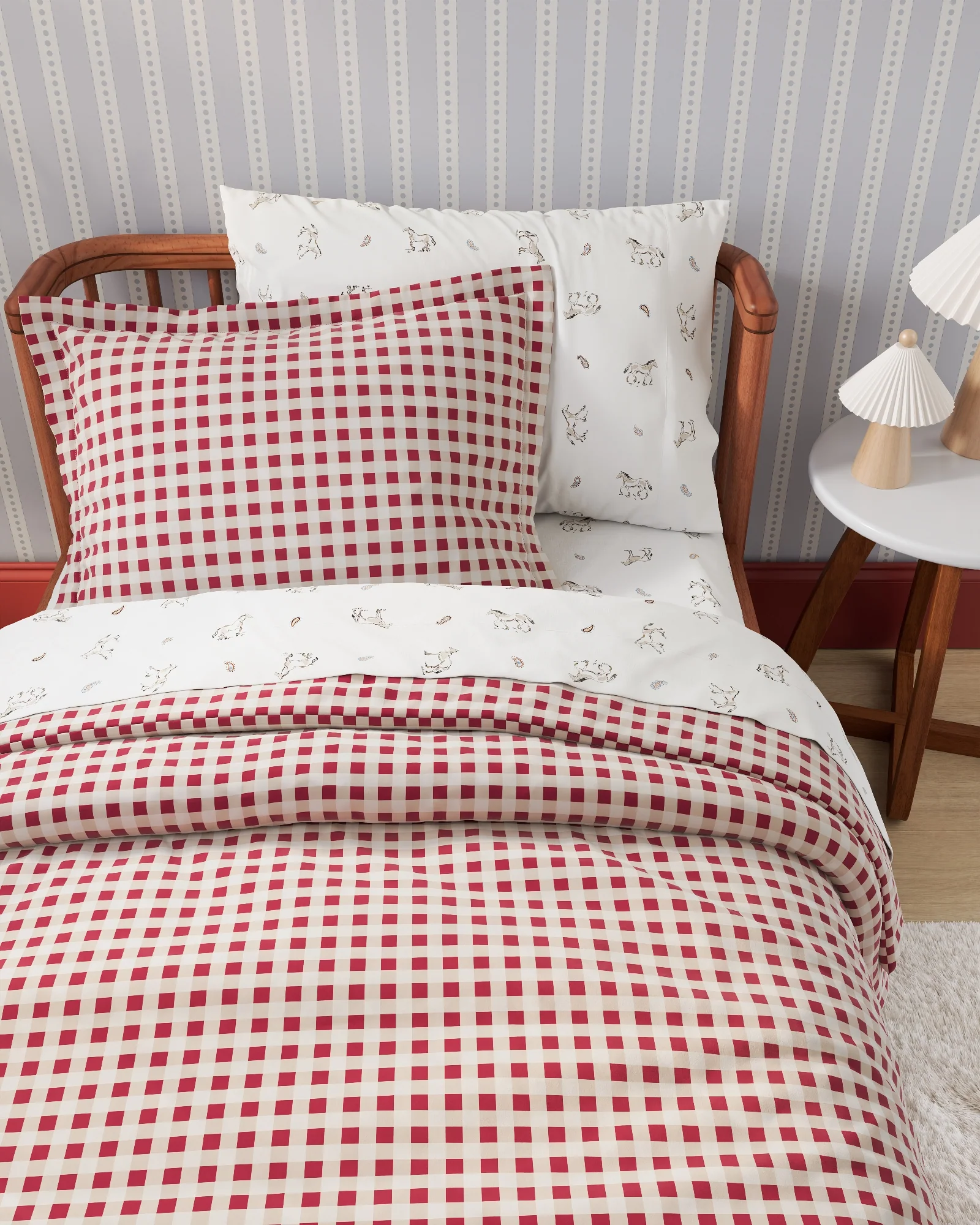Gingham Twin Duvet Cover Set - Image 5
