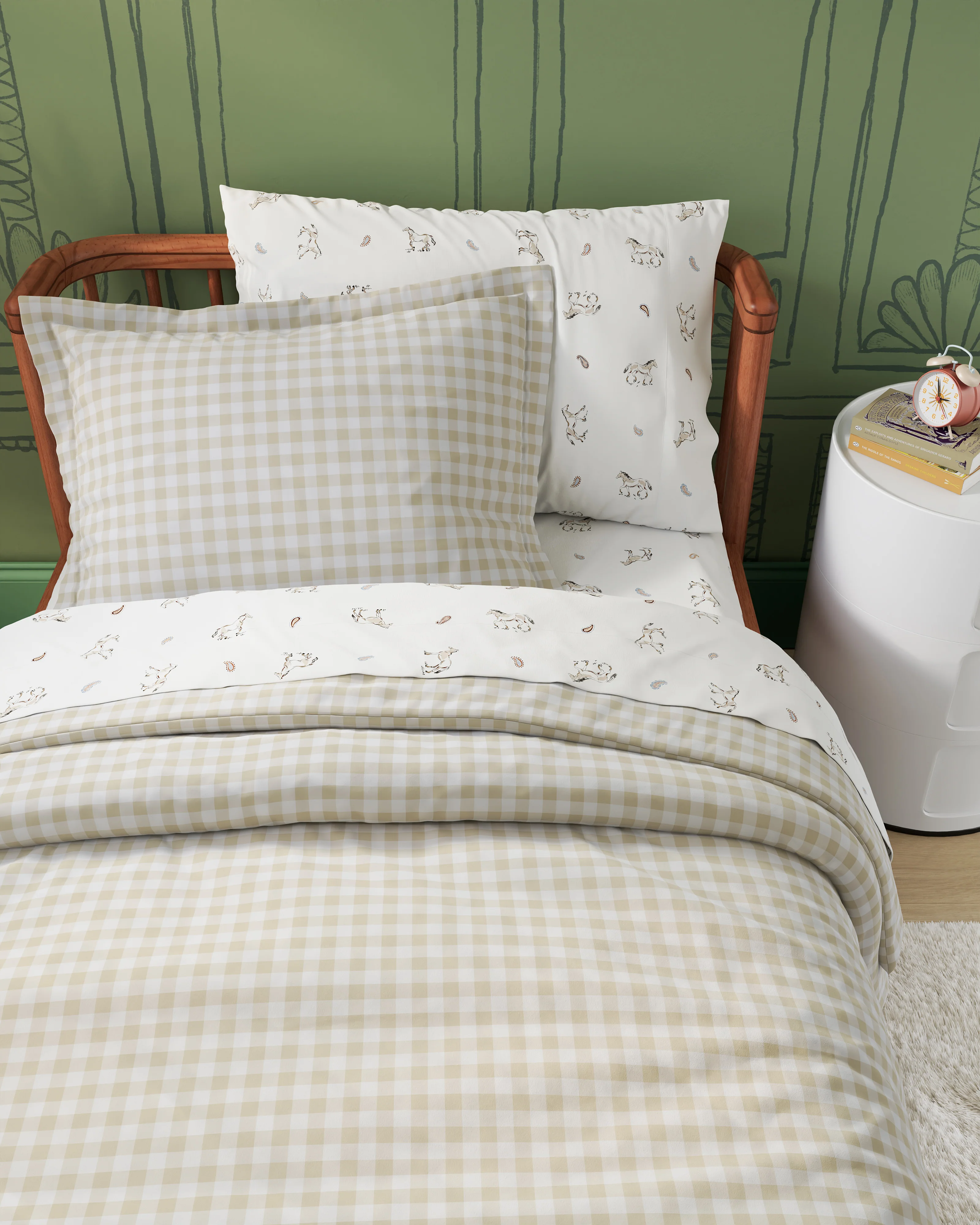 Gingham Twin Duvet Cover Set - Image 9