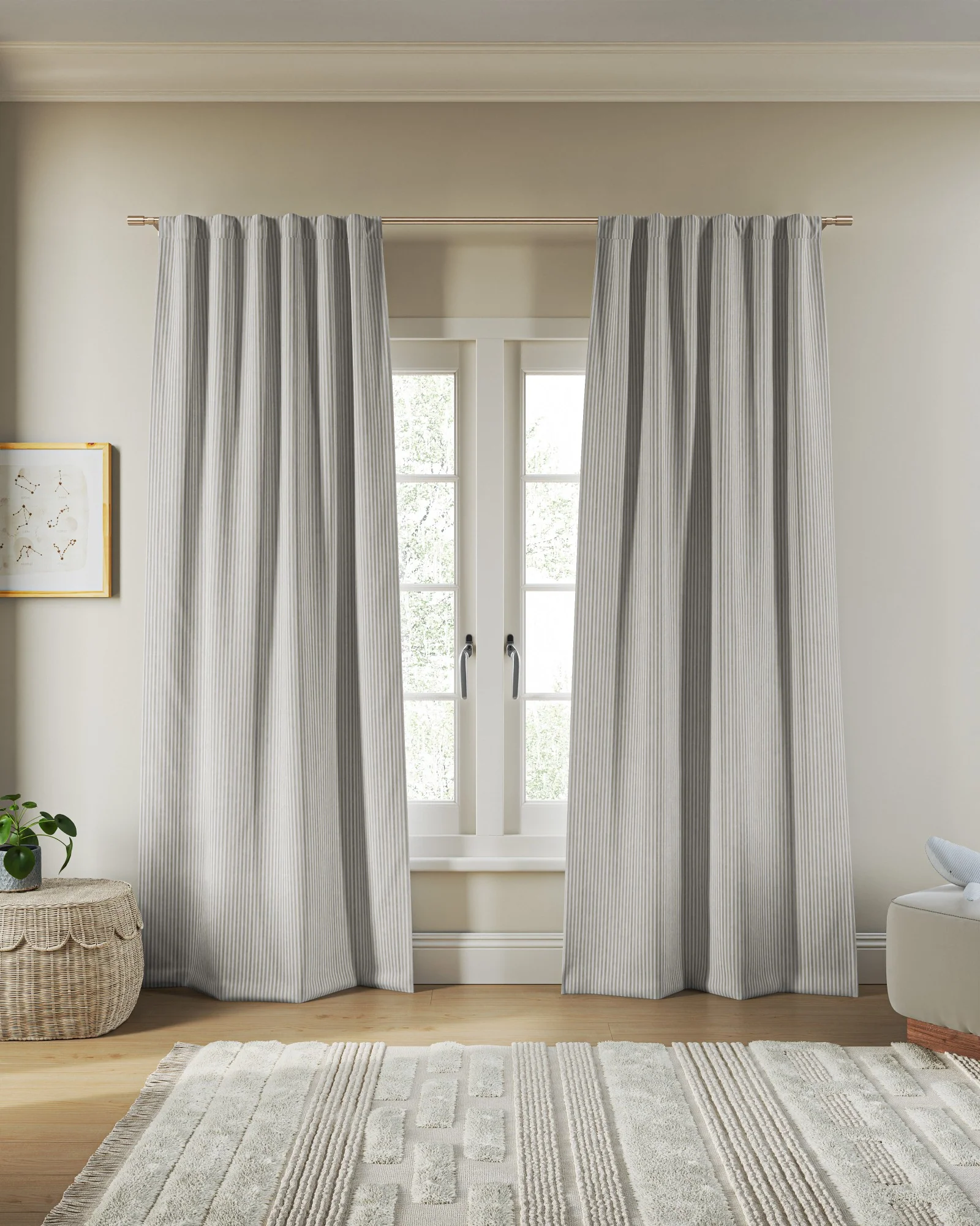 Herringbone Stripe Blackout Curtain - Image 7
