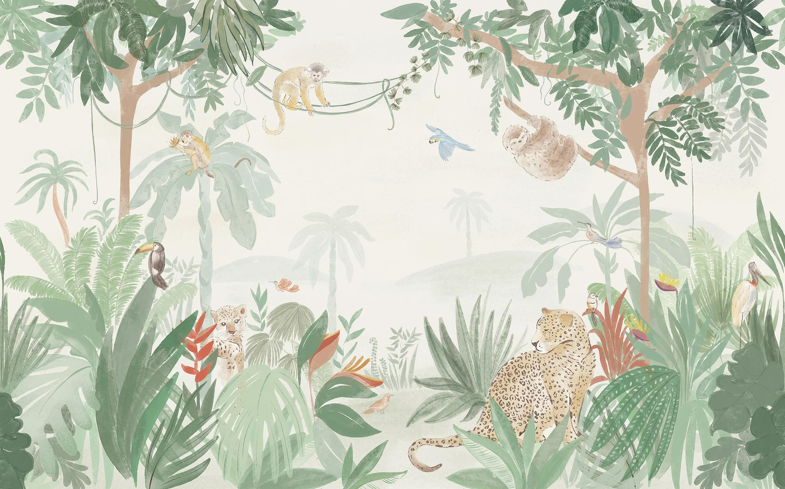 Jungle Morning Wall Mural