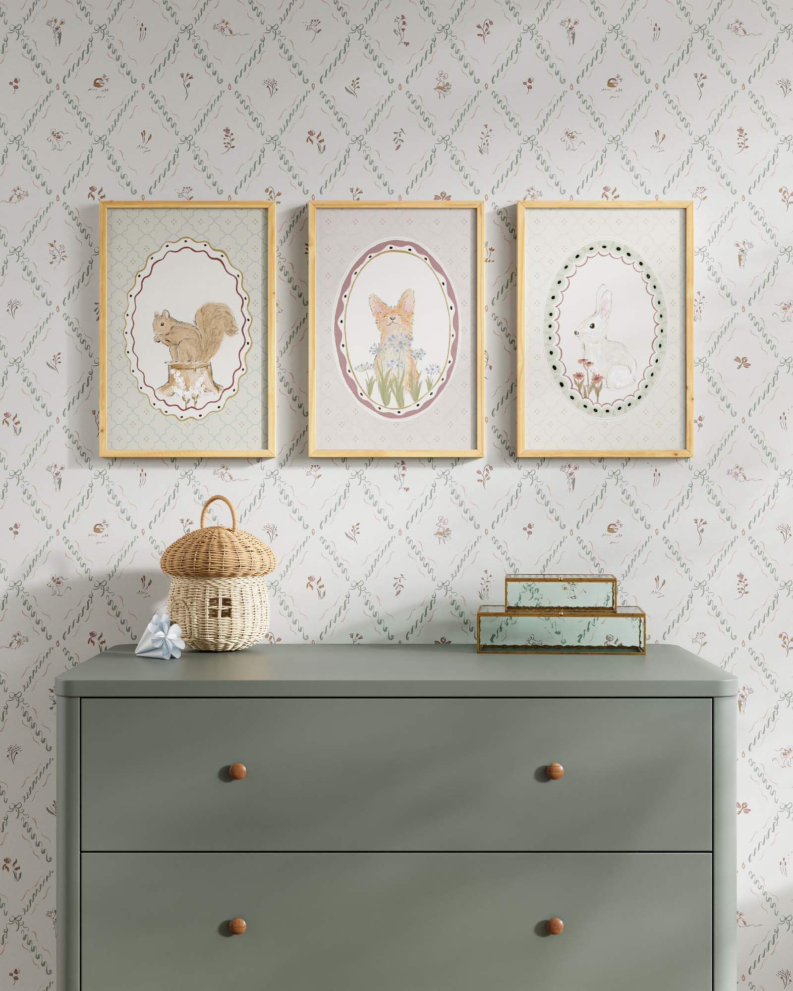Meadow Friends Framed Wall Art Set - Image 4
