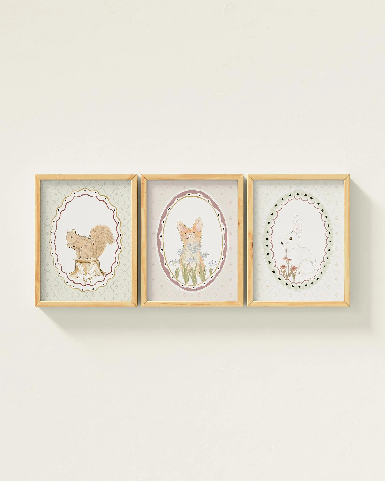 Meadow Friends Framed Wall Art Set - Image 7