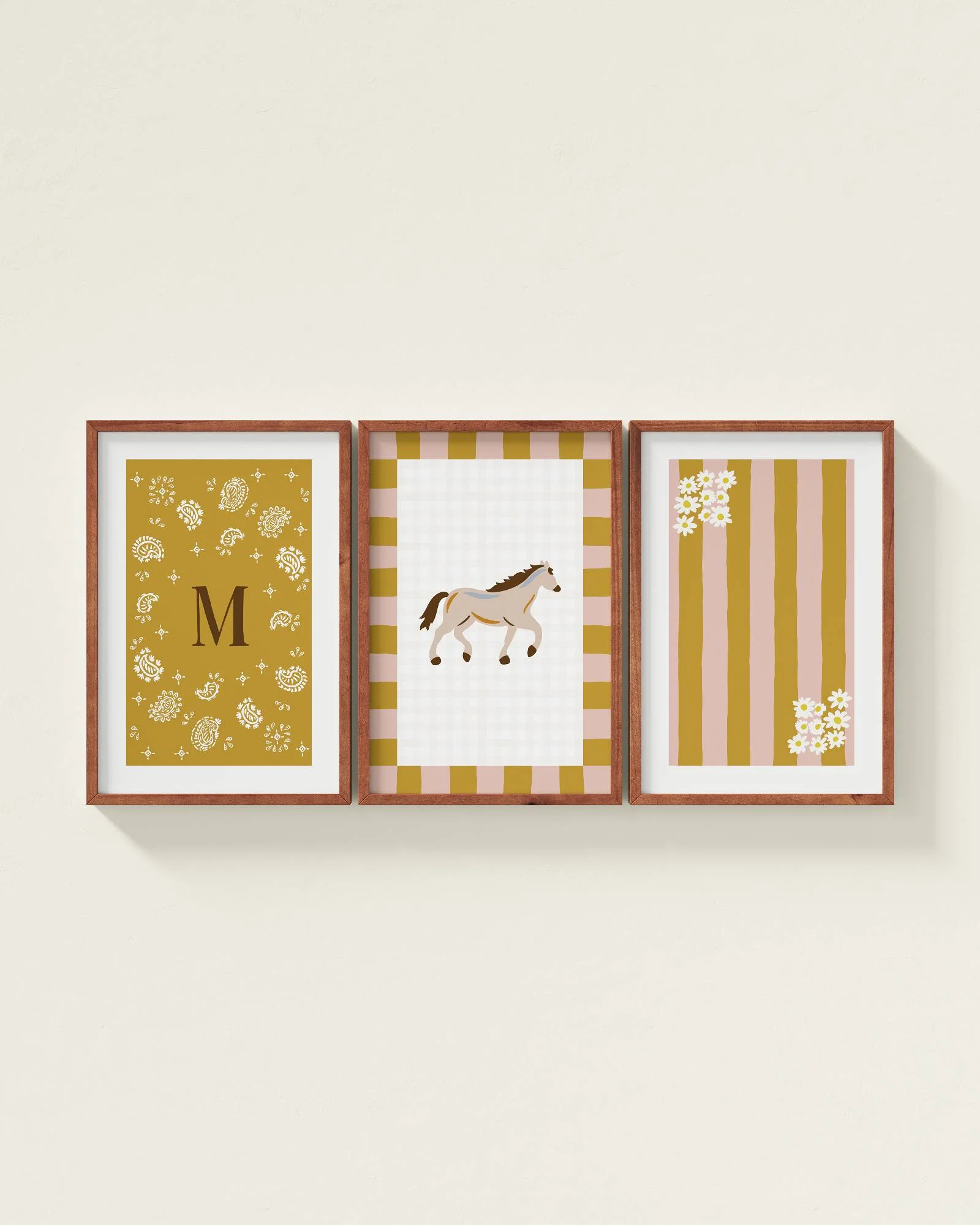 Palomino Horse Personalized Wall Art Set - Image 10