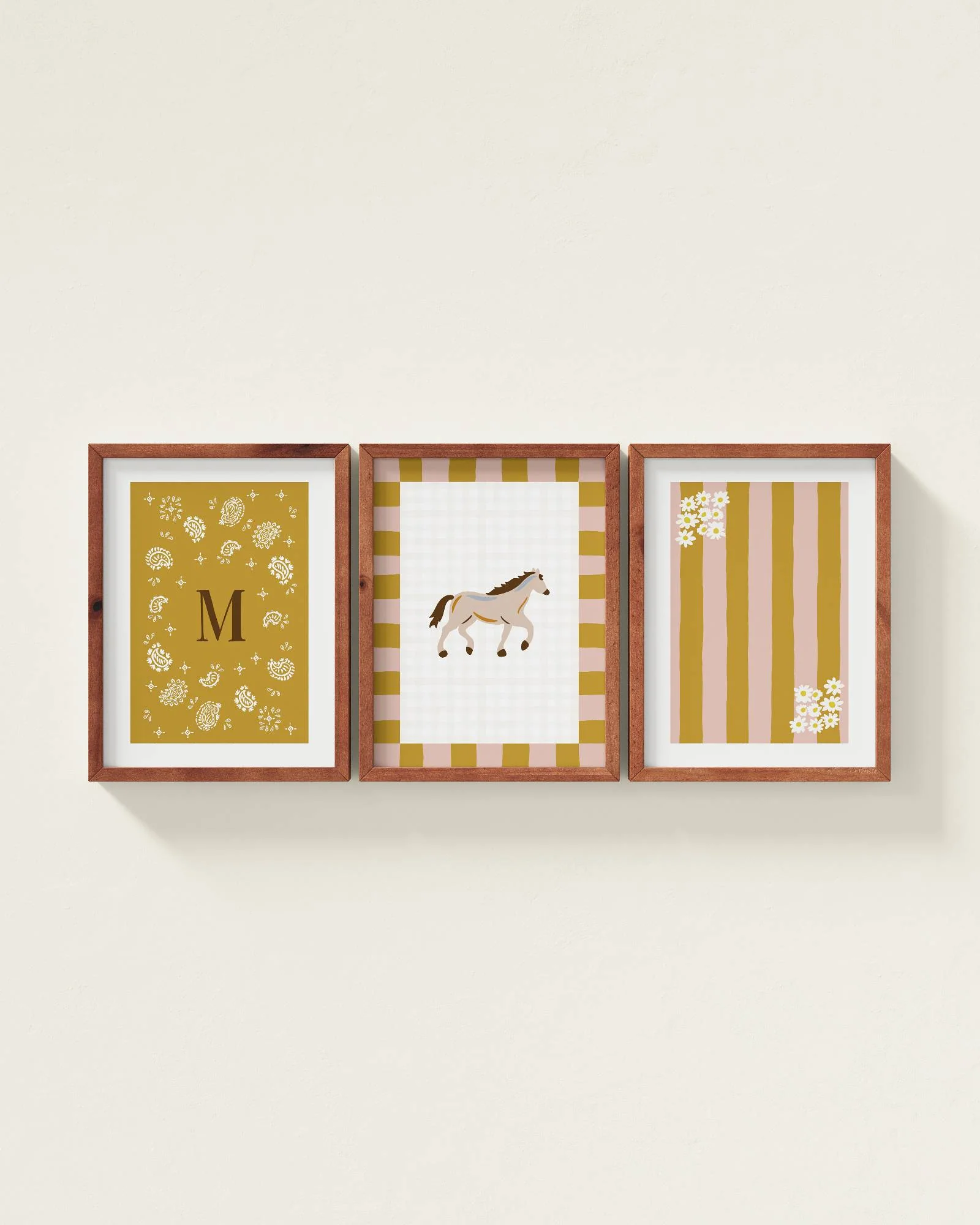 Palomino Horse Personalized Wall Art Set - Image 12