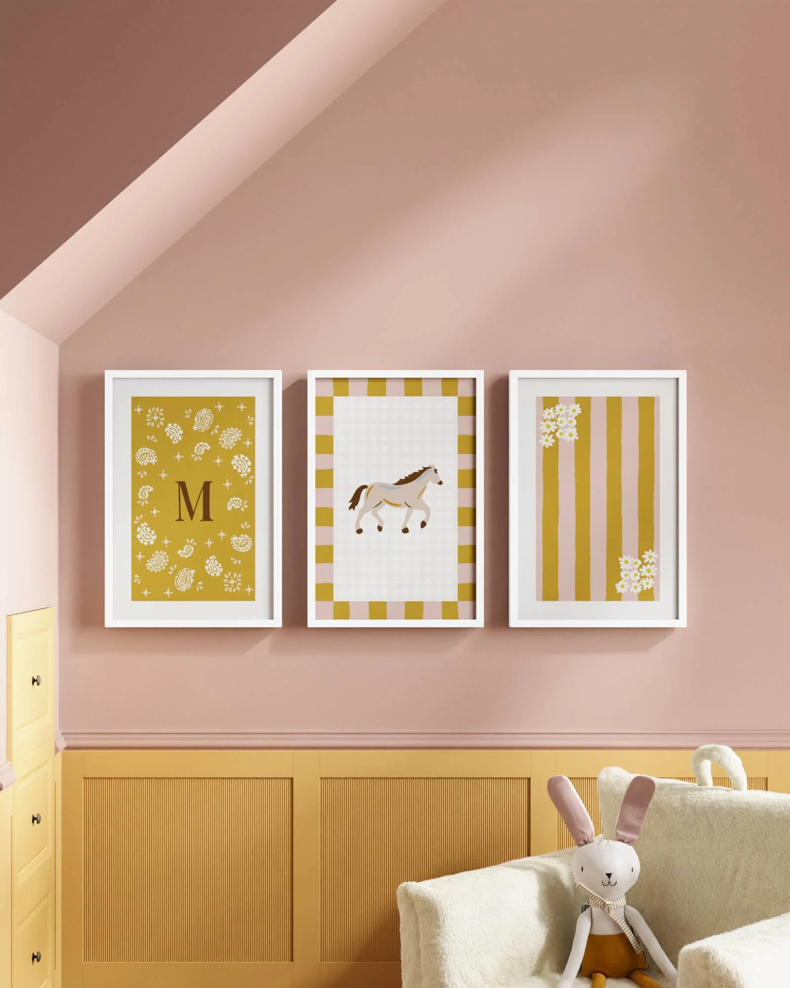 Palomino Horse Personalized Wall Art Set - Image 5