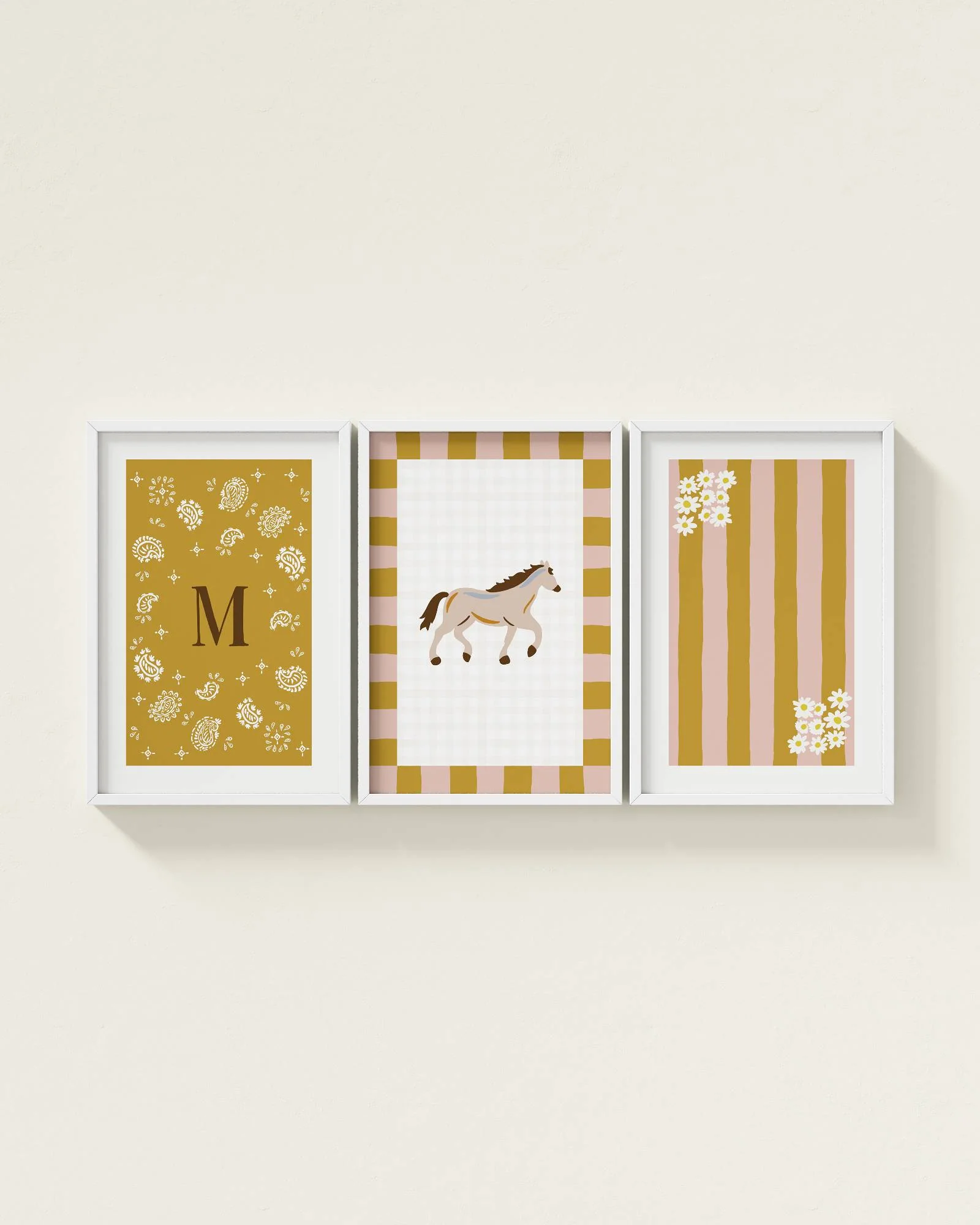 Palomino Horse Personalized Wall Art Set - Image 6