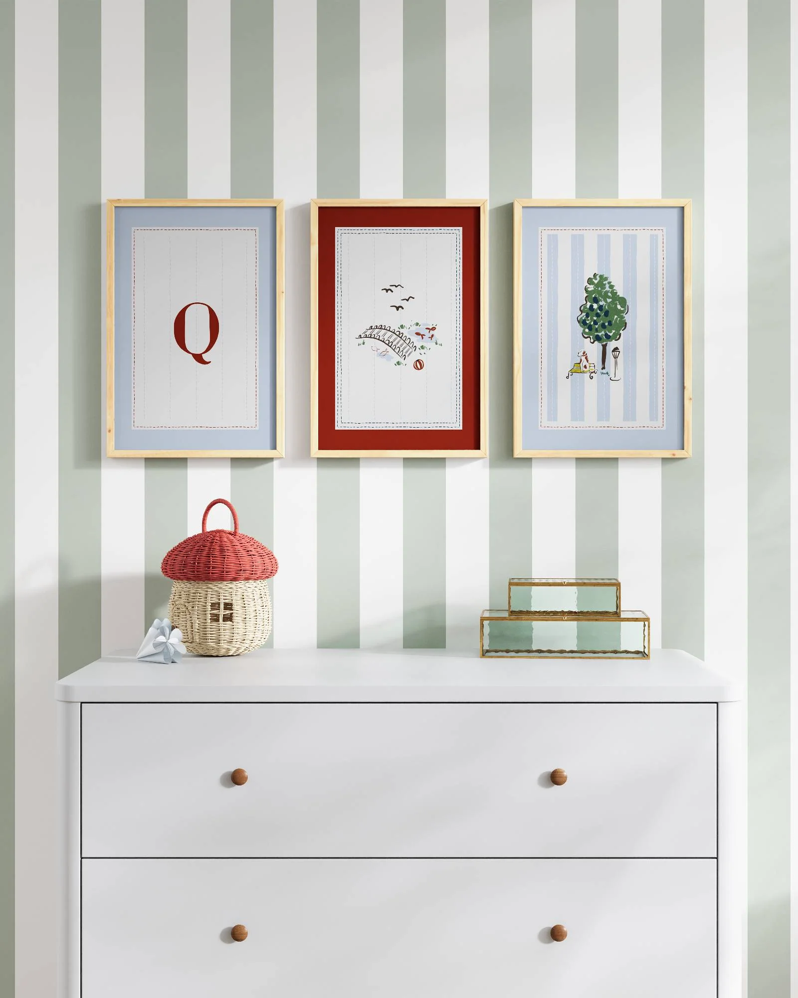 Parisian Park Personalized Wall Art Set