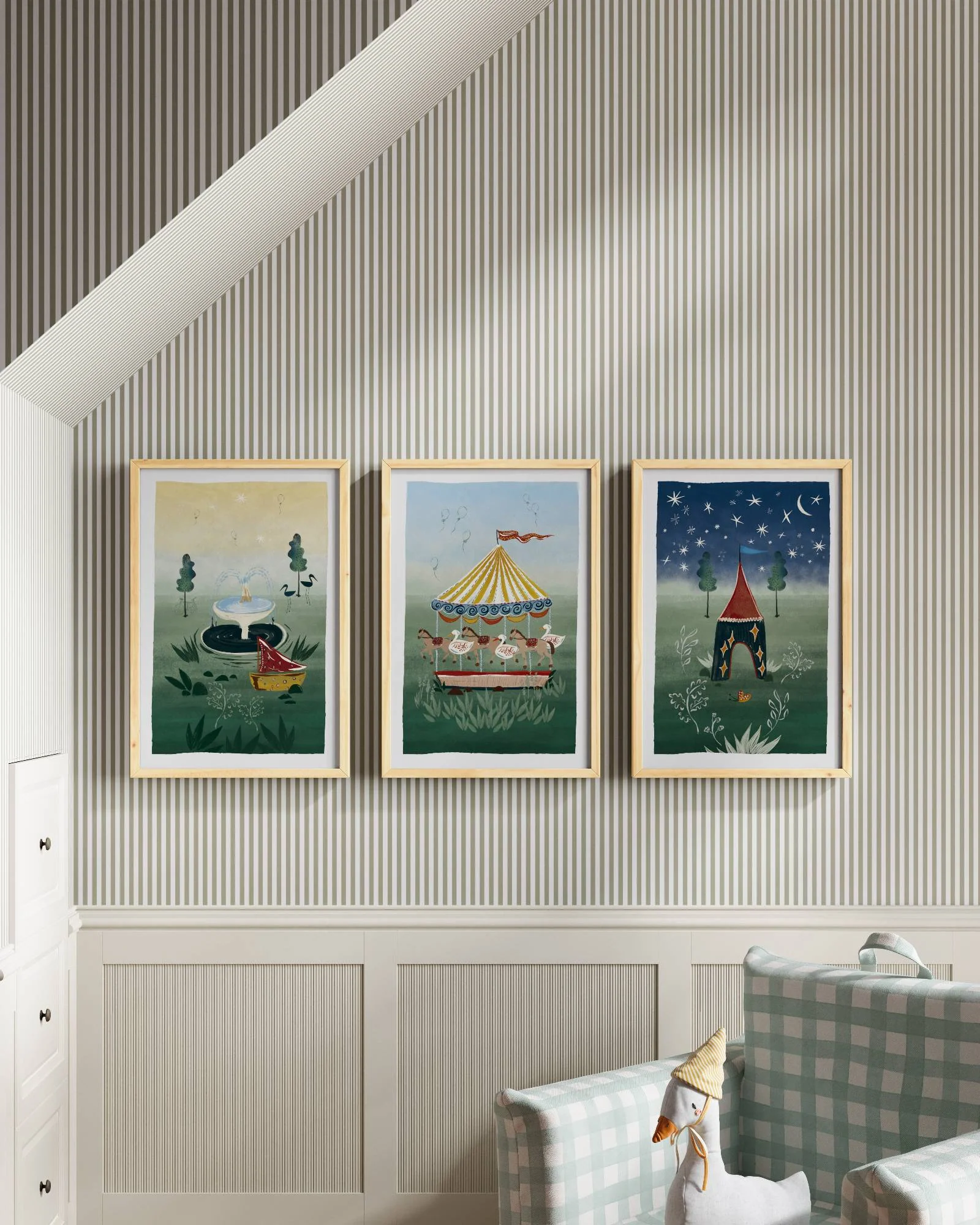 Parisian Park Wall Art Set