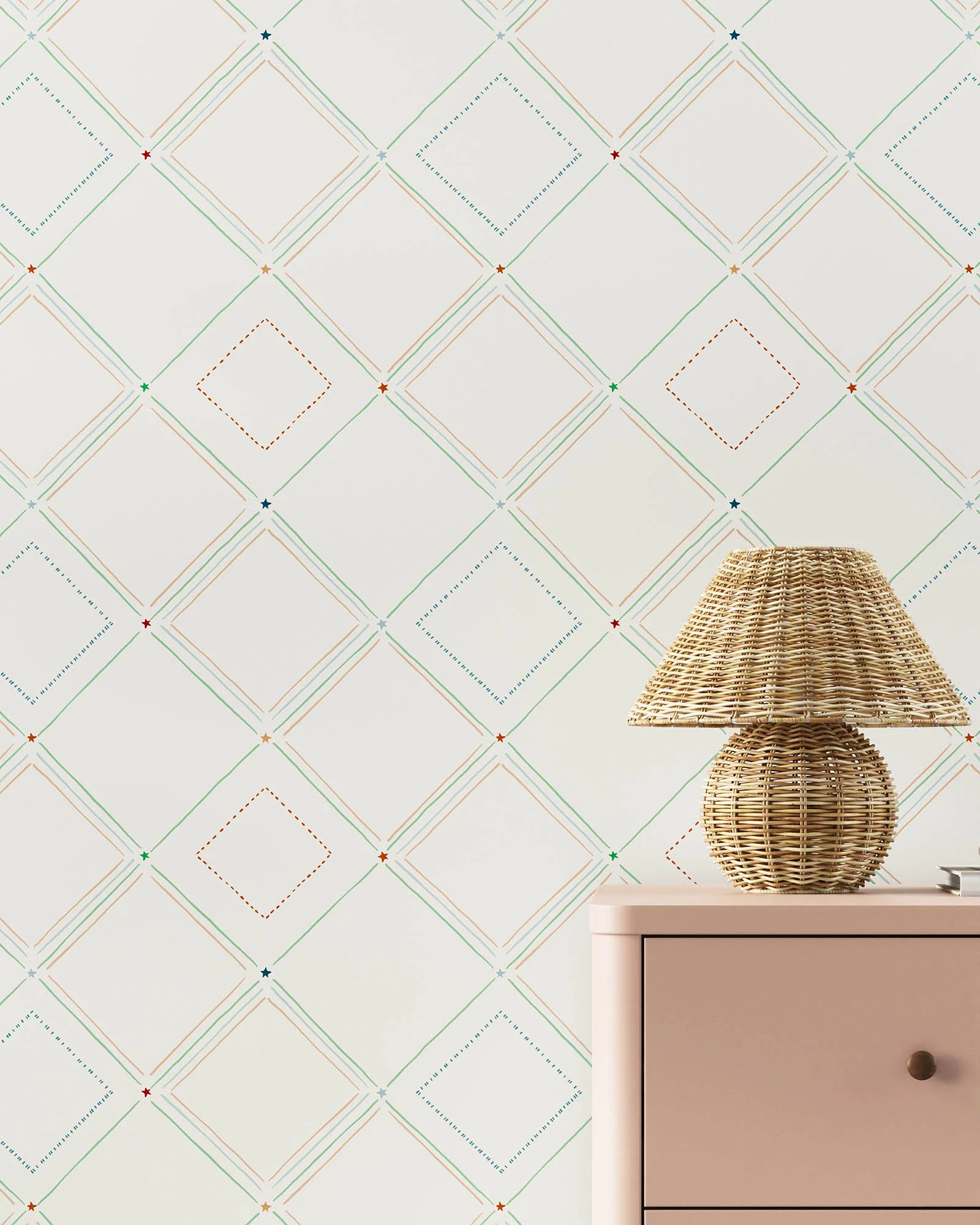 Quilted Stars Wallpaper - Image 2