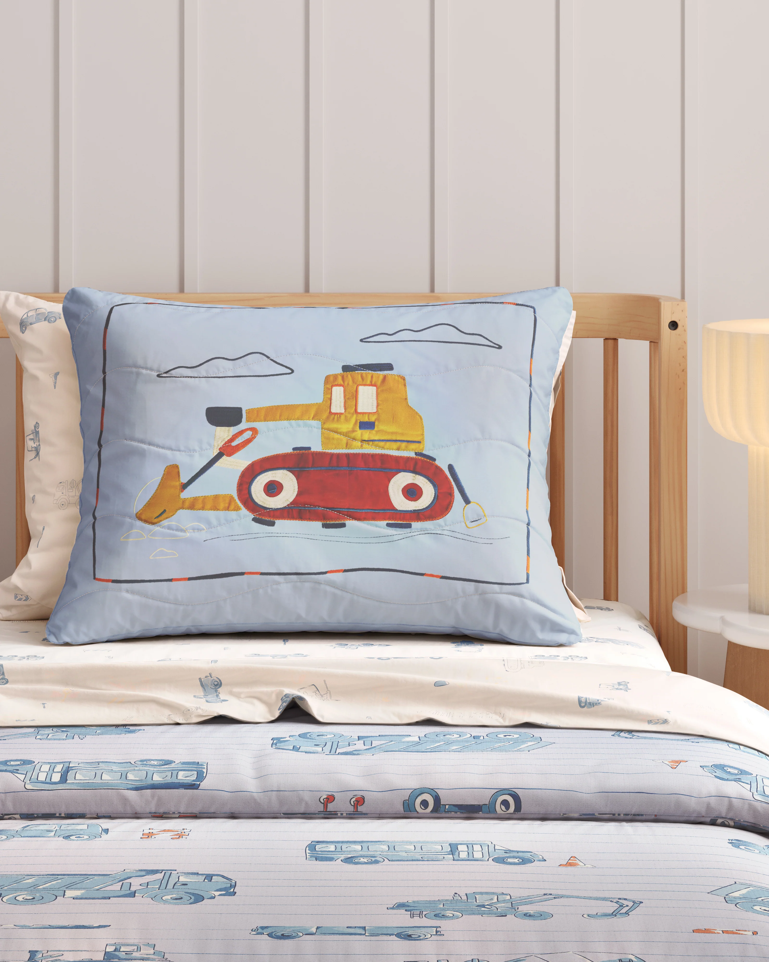 Road Work Embroidered Twin Sham - Image 2