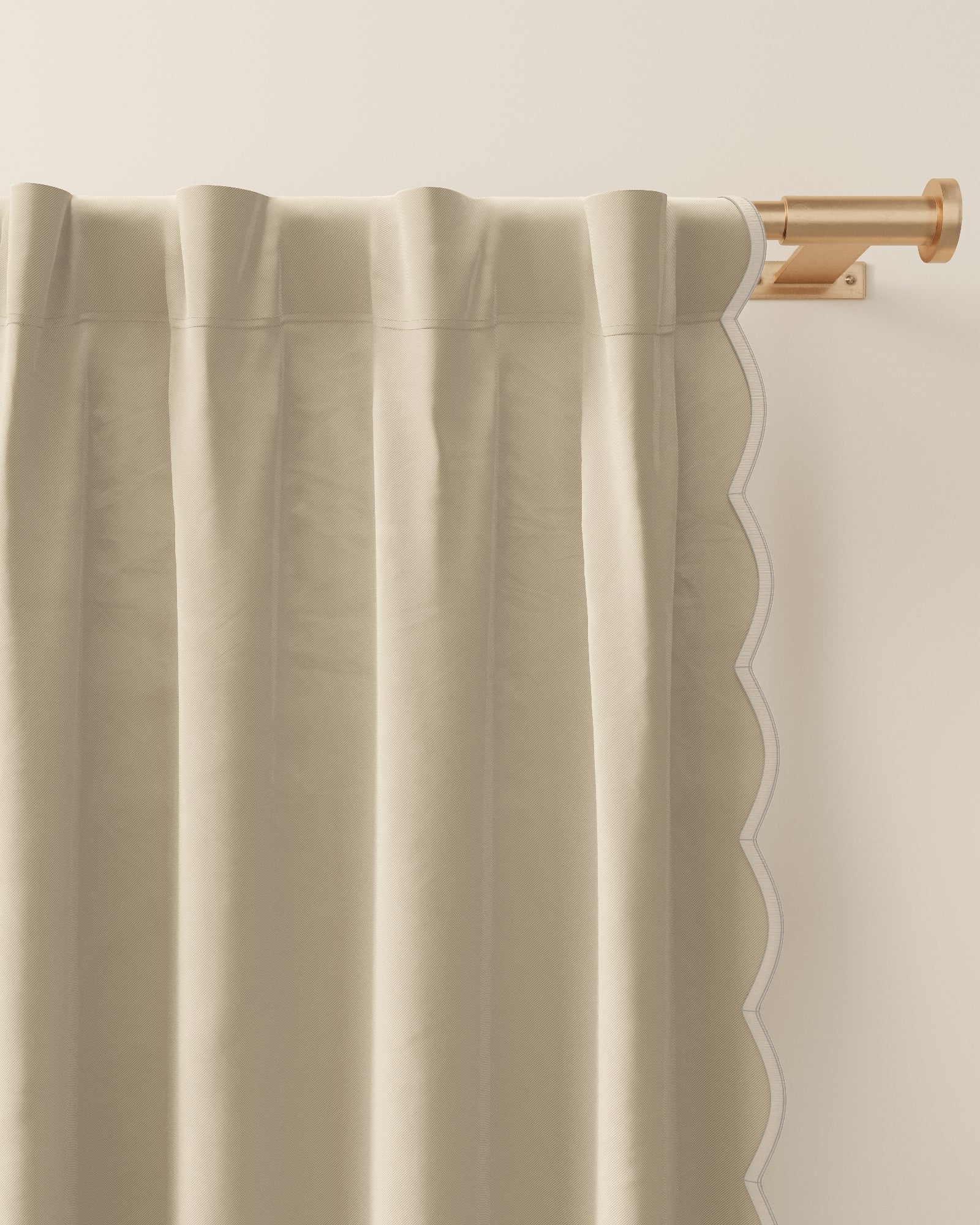 Scallop Embroidered Edge Blackout Curtain - Image 12