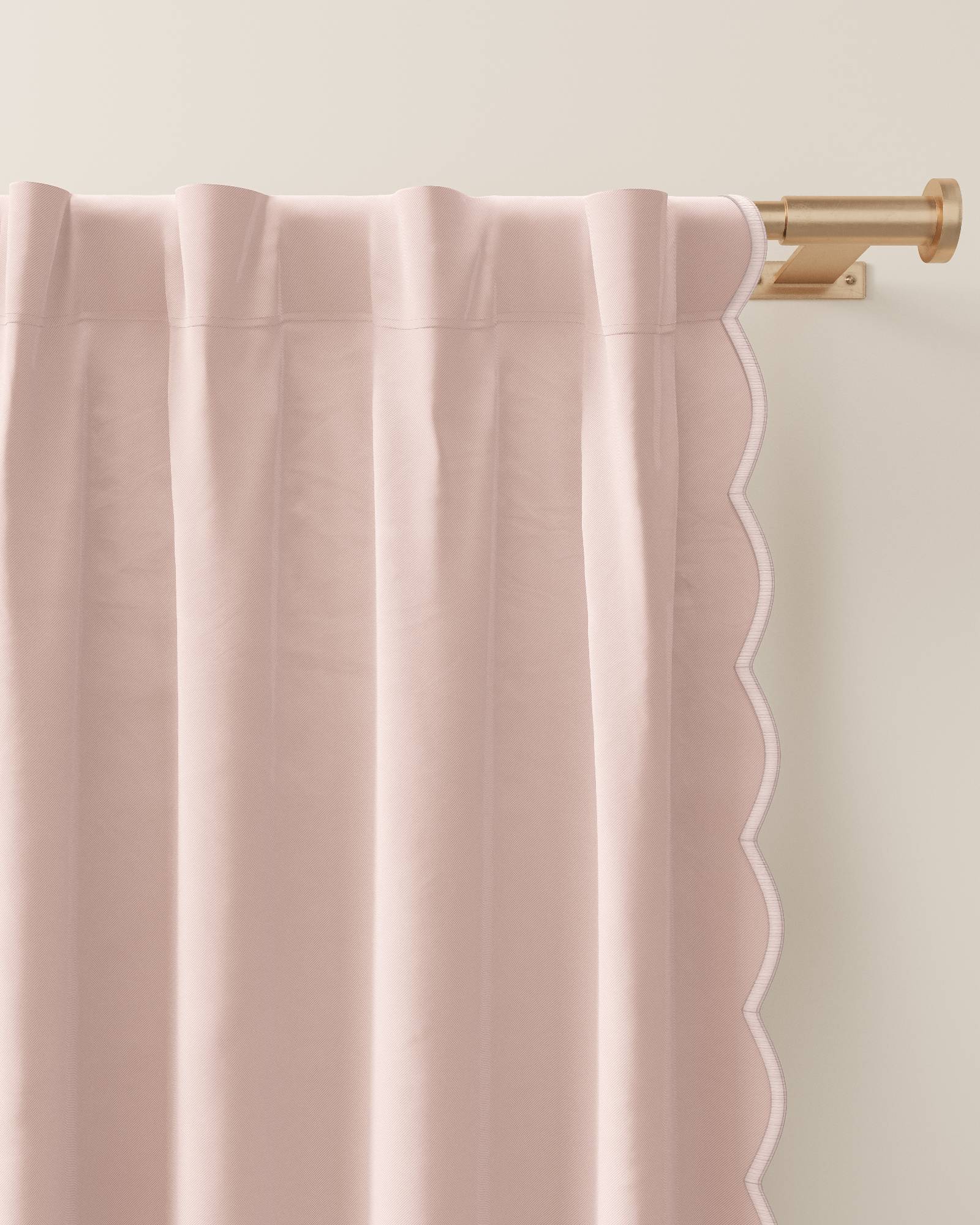 Scallop Embroidered Edge Blackout Curtain - Image 3