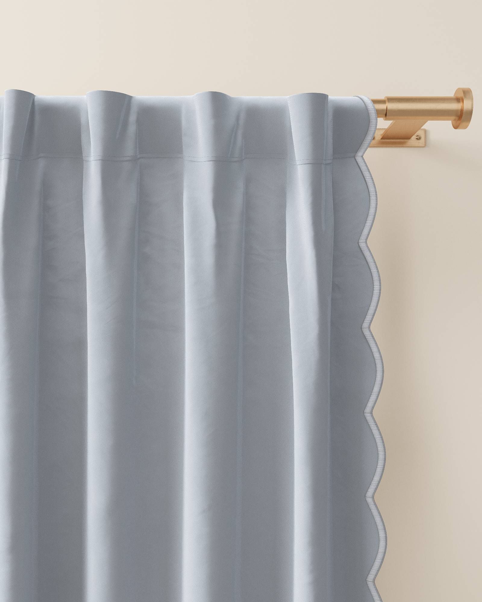 Scallop Embroidered Edge Blackout Curtain - Image 9