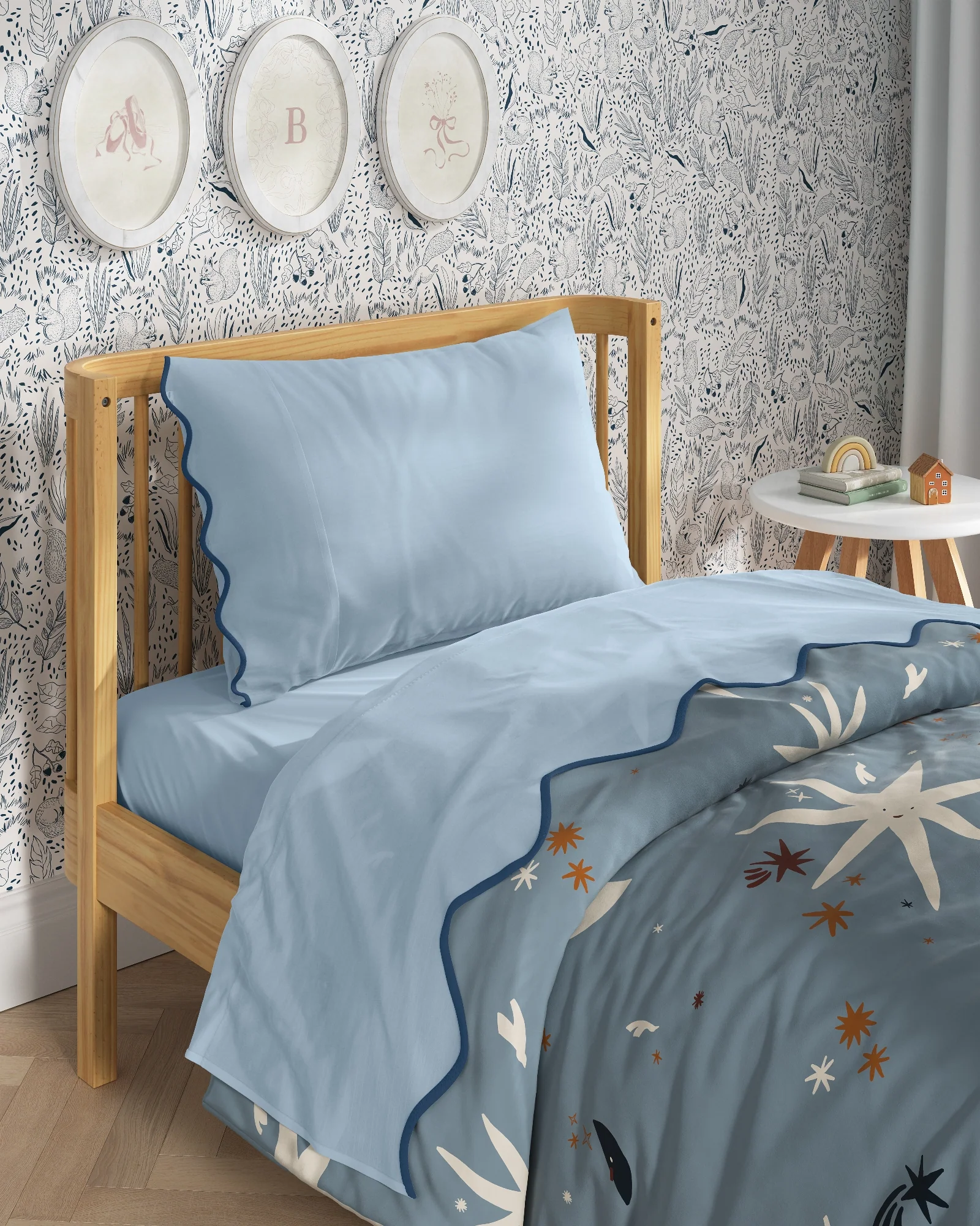 Scallop Edge Twin Sheet Set - Image 3
