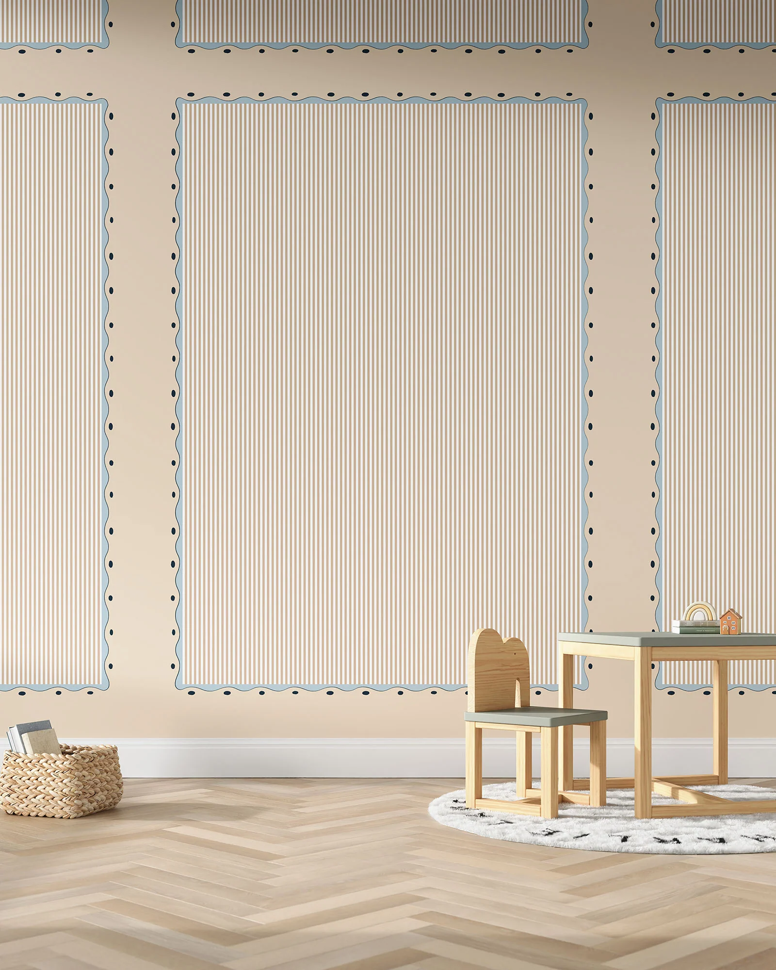Scallop Stripe Wall Mural - Image 11