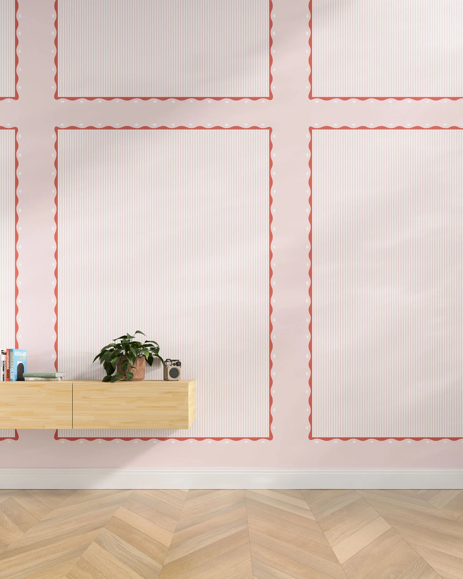 Scallop Stripe Wall Mural - Image 14