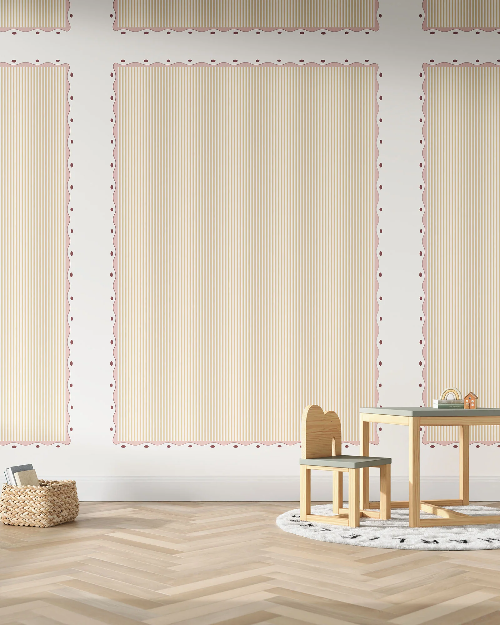 Scallop Stripe Wall Mural - Image 20