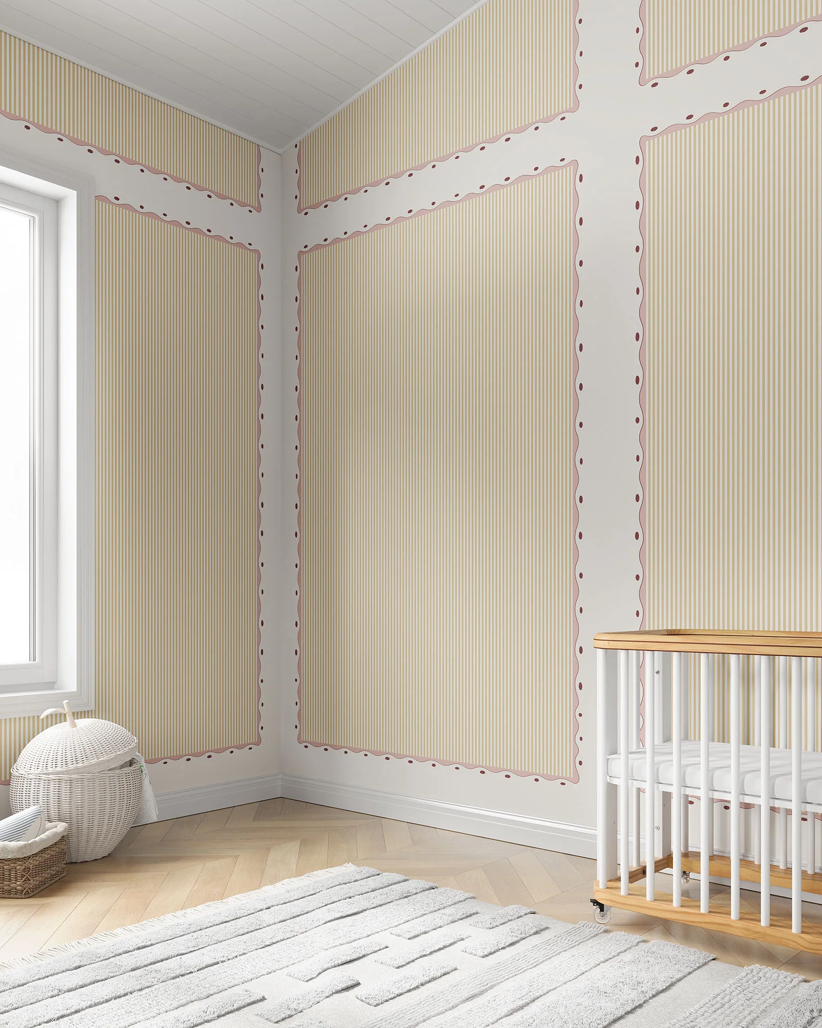 Scallop Stripe Wall Mural - Image 21