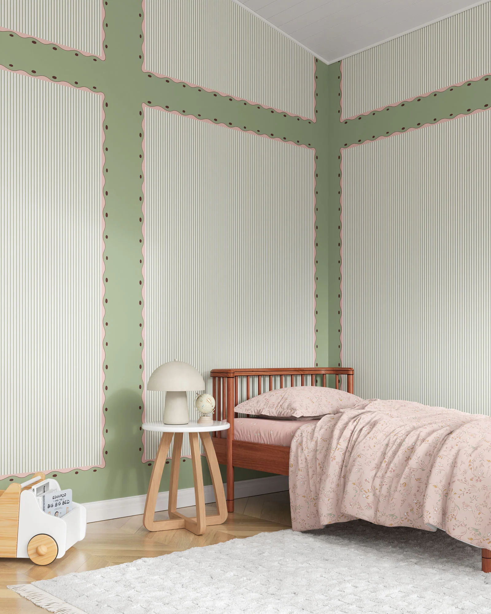 Scallop Stripe Wall Mural - Image 3