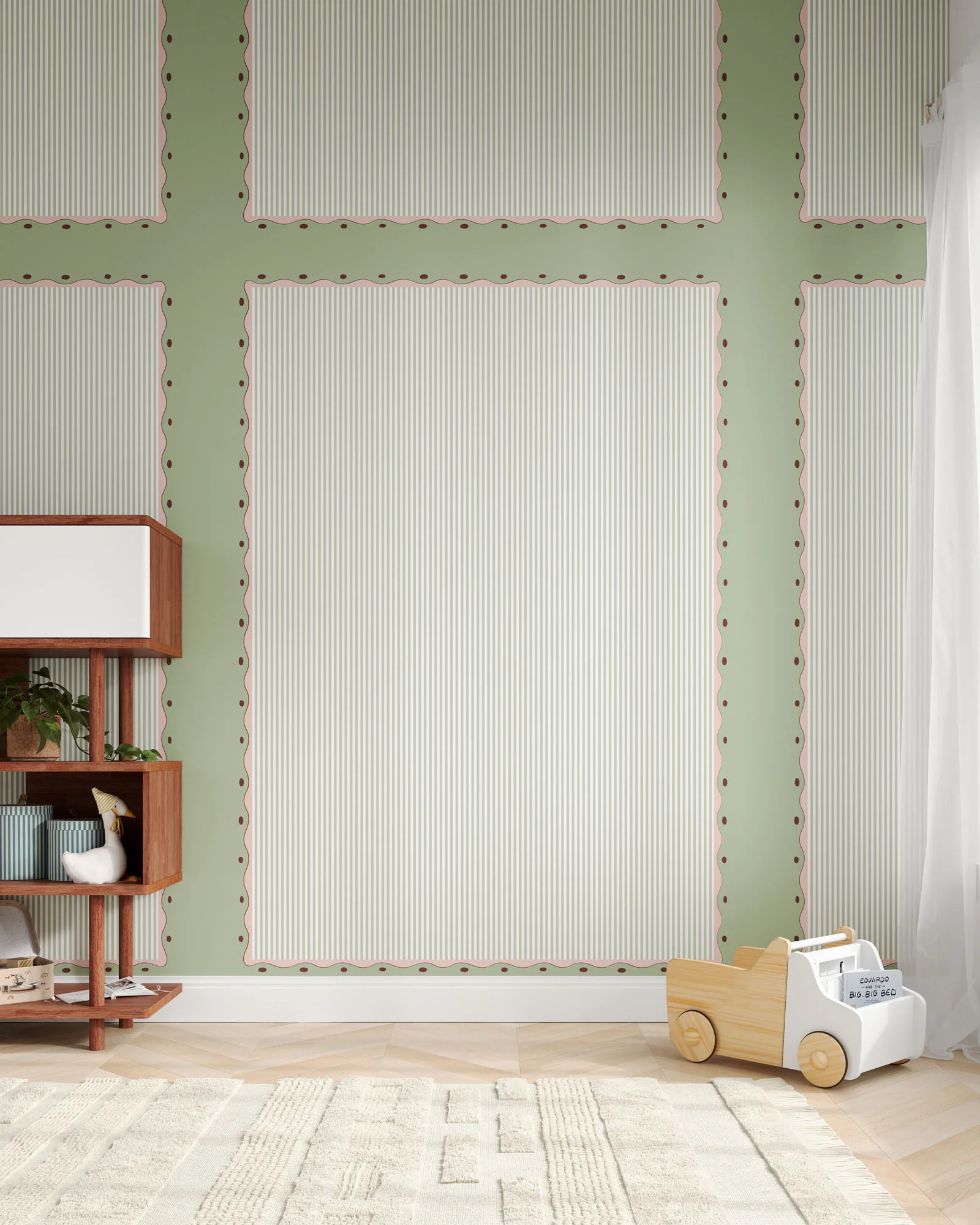 Scallop Stripe Wall Mural - Image 4