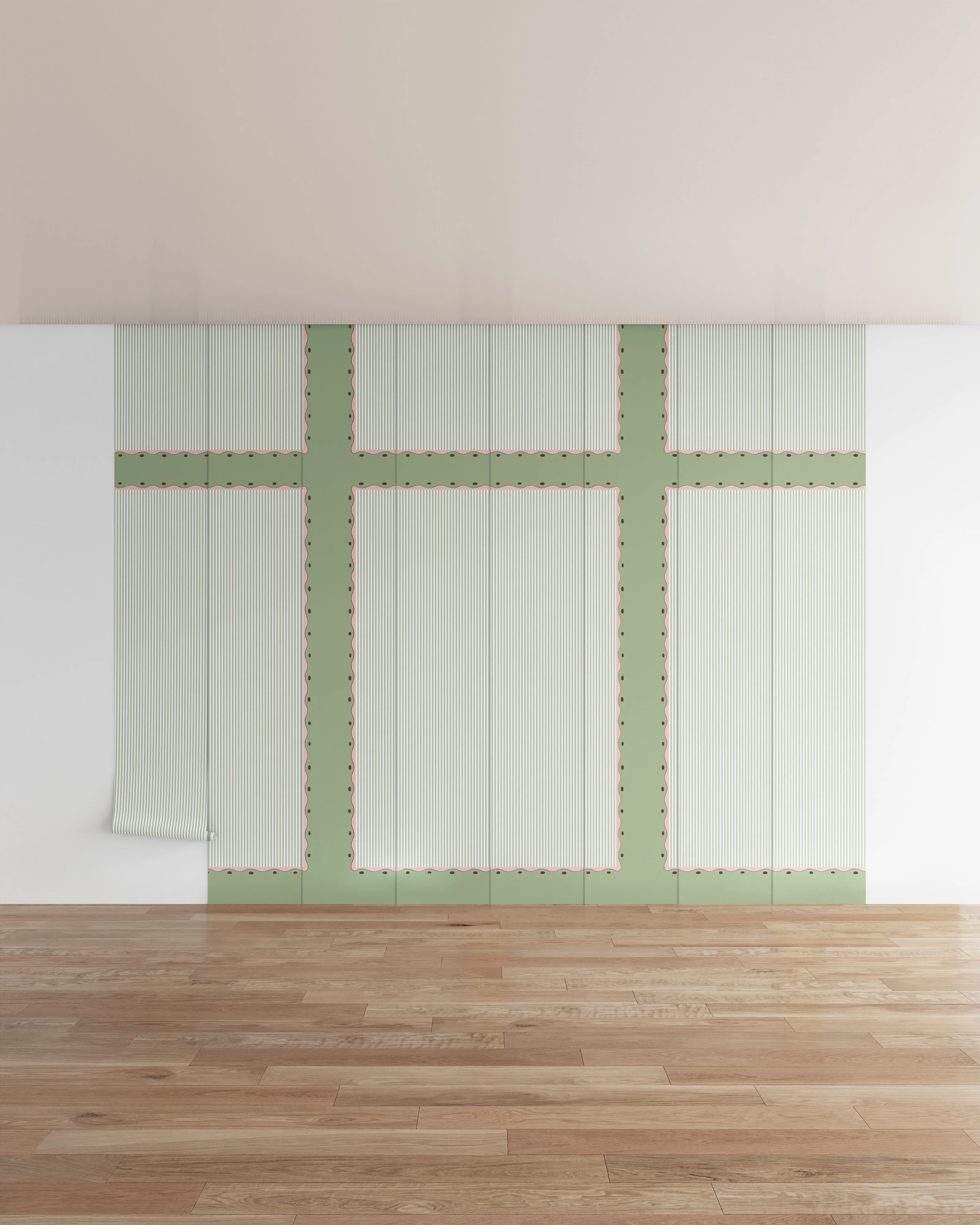Scallop Stripe Wall Mural - Image 6