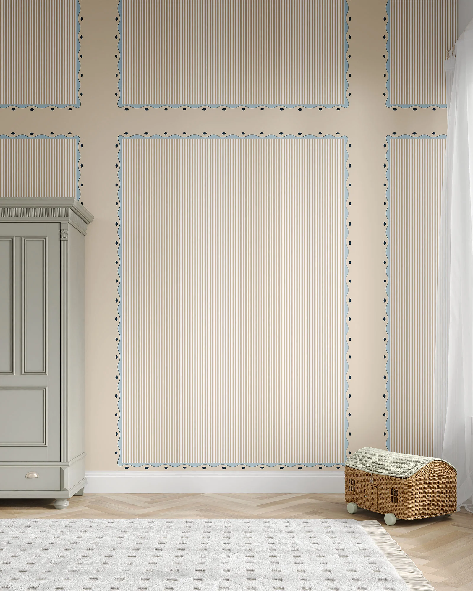 Scallop Stripe Wall Mural - Image 8