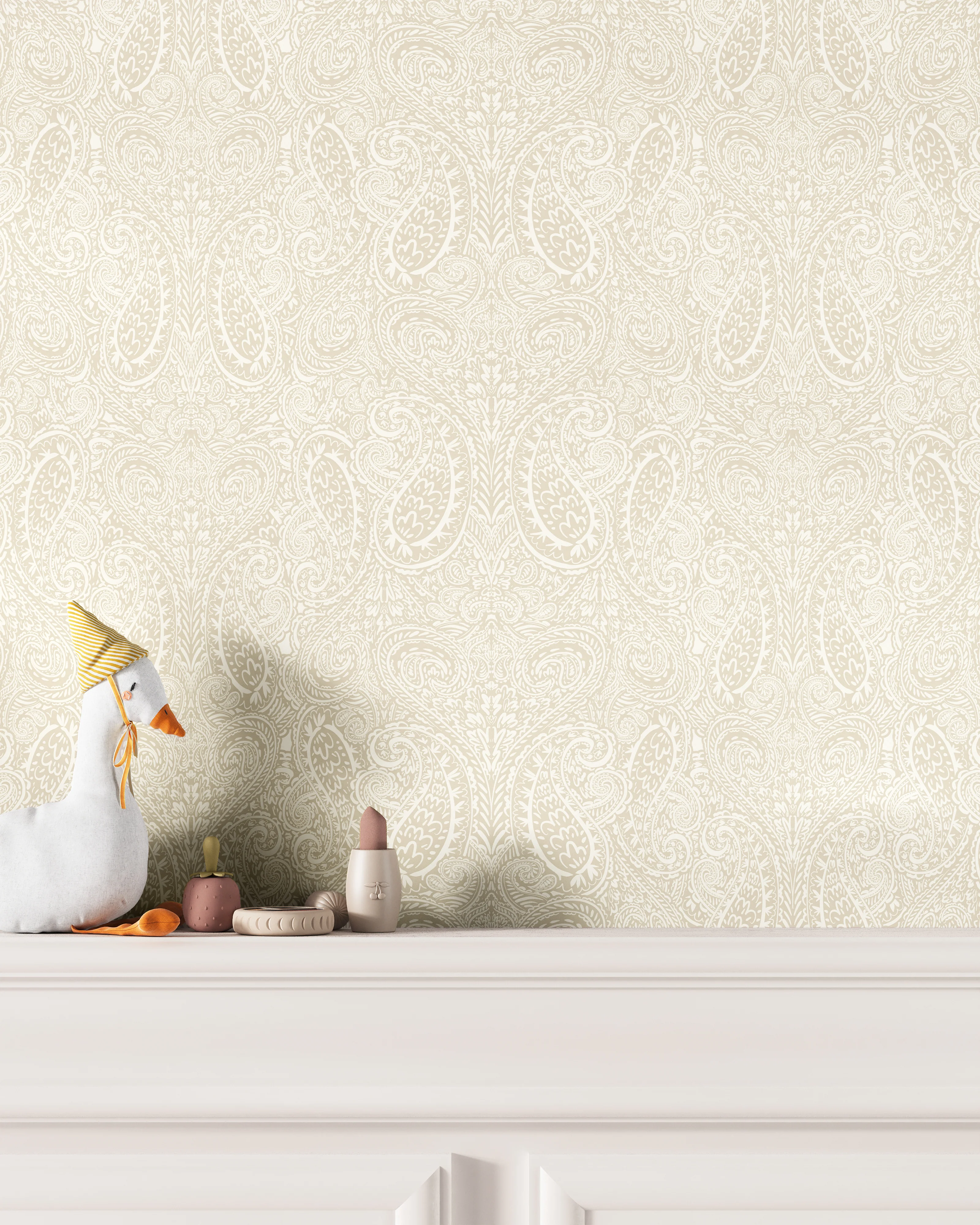Soft Paisley Wallpaper