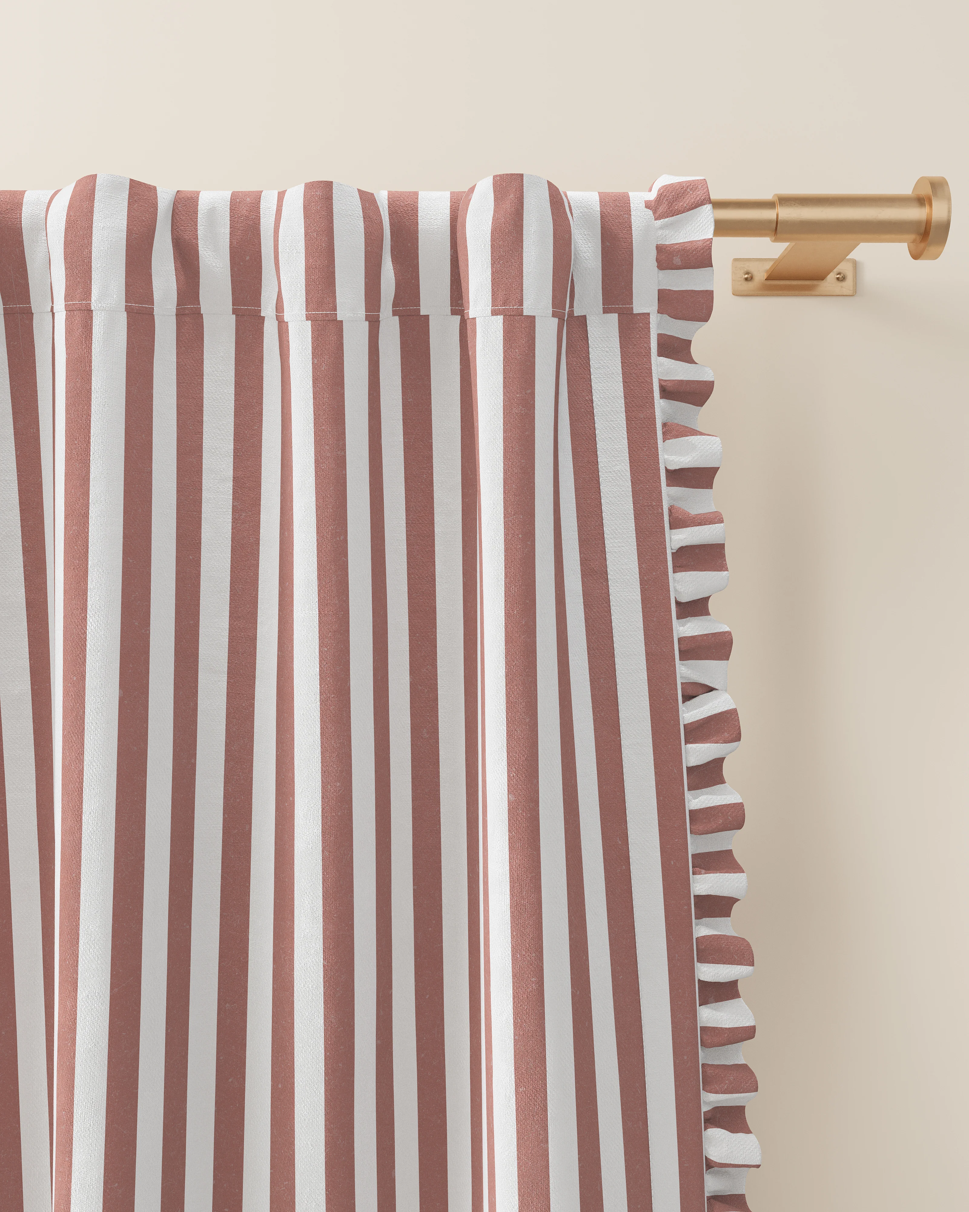 Striped Ruffle Blackout Curtain - Image 3