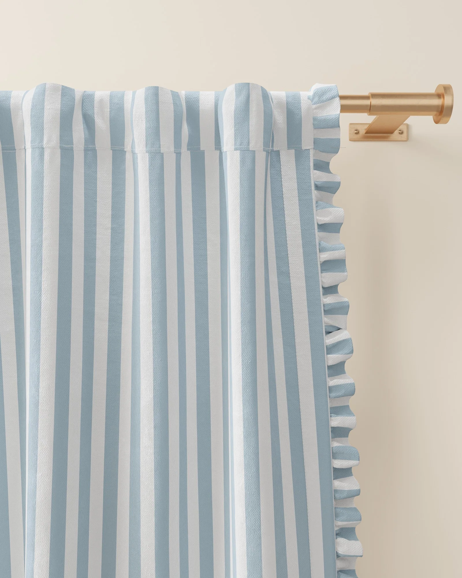 Striped Ruffle Blackout Curtain - Image 6