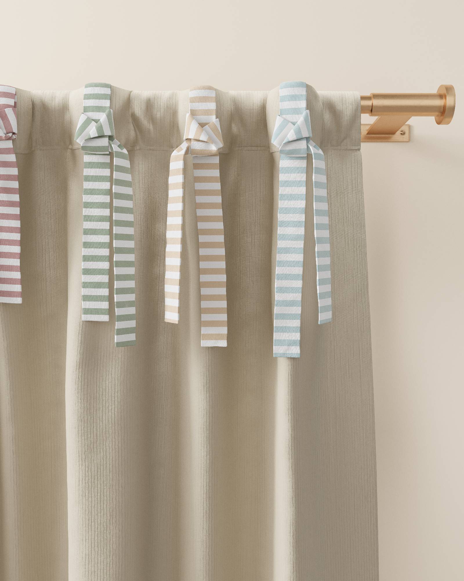 Striped Ties Blackout Curtain - Image 3