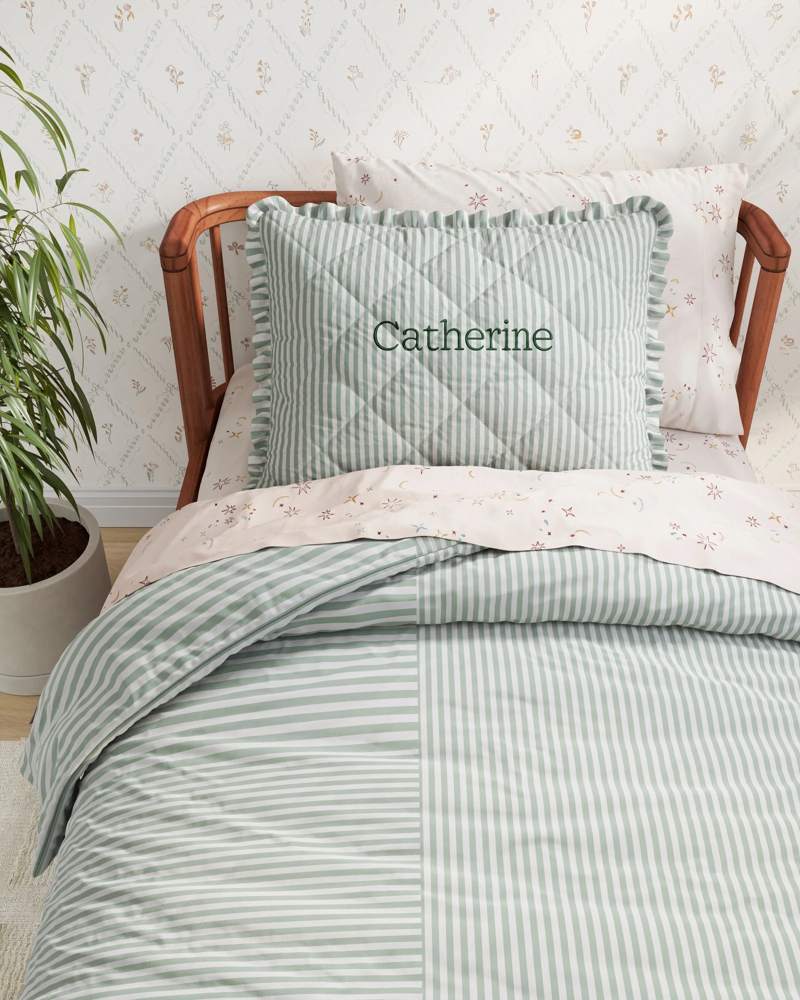 Ruffled Striped Twin Sham - Image 12