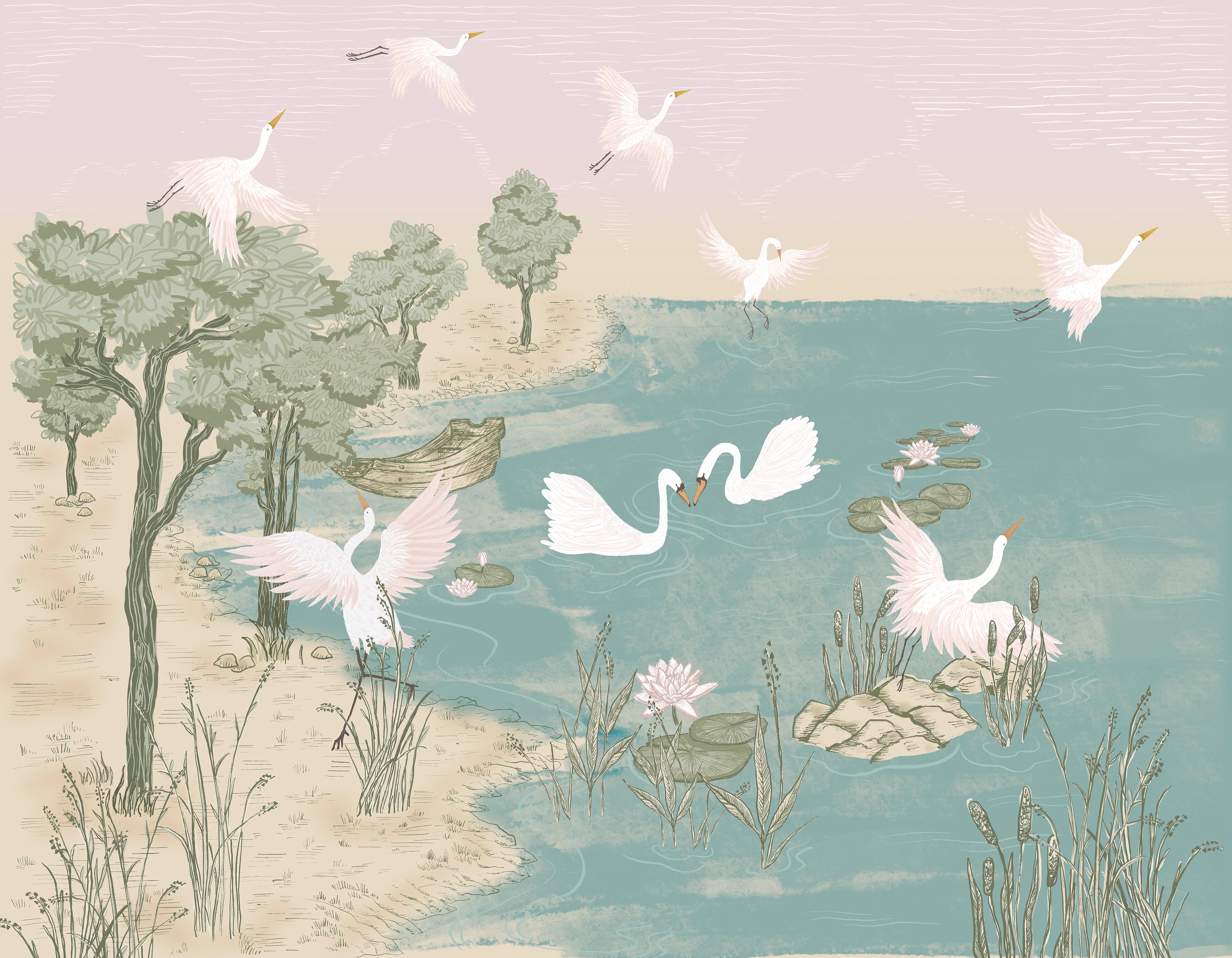 Swan Lake Wall Mural - Image 5
