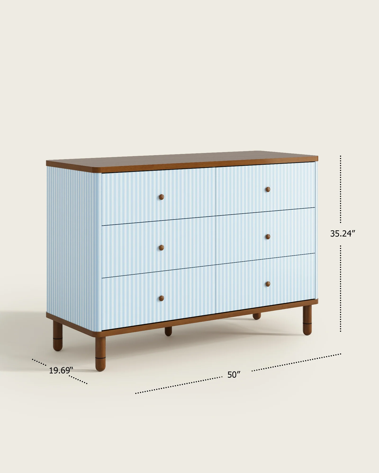The Cloud 6 Drawer Assembled Dresser - Image 20