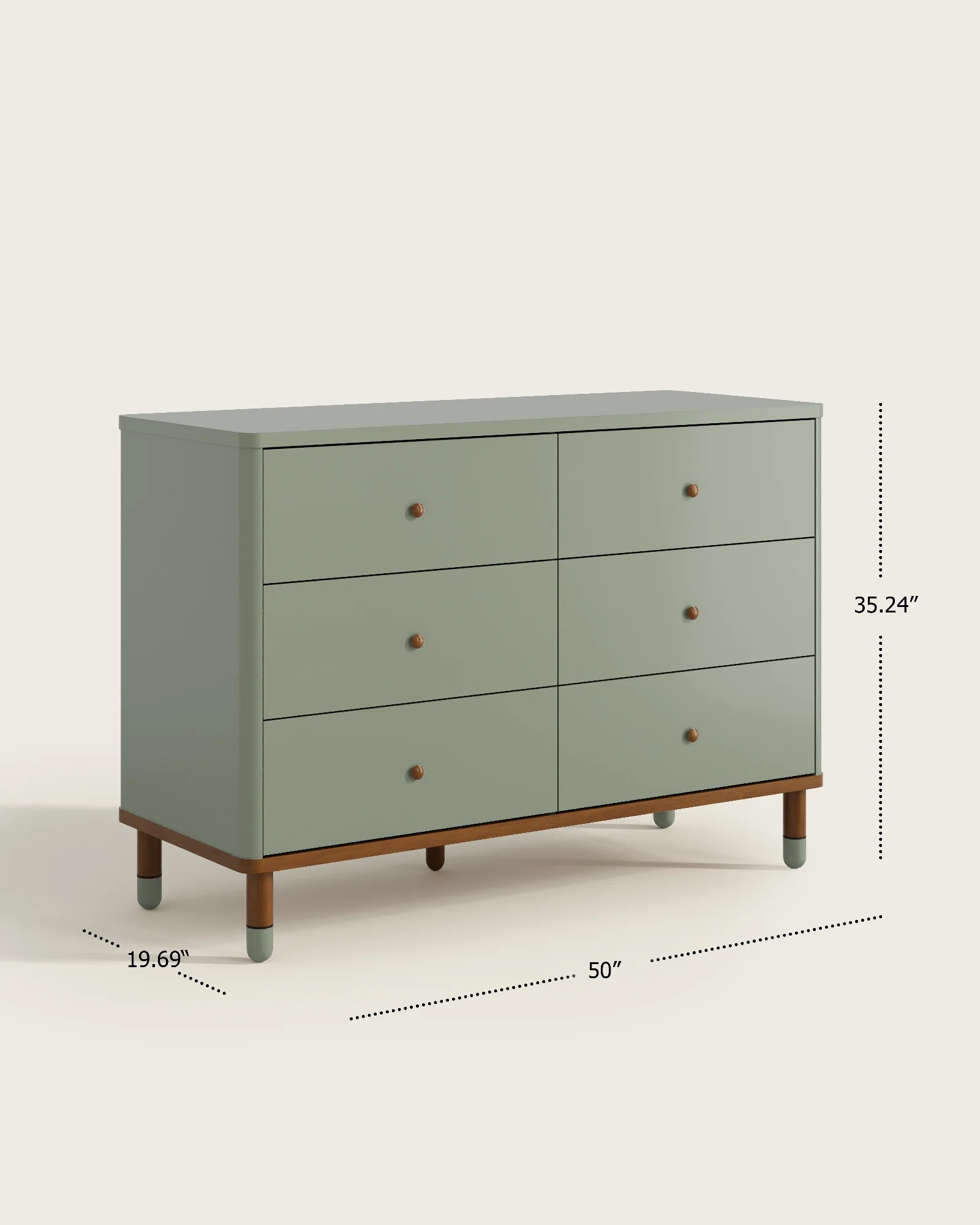 The Cloud 6 Drawer Assembled Dresser - Image 4