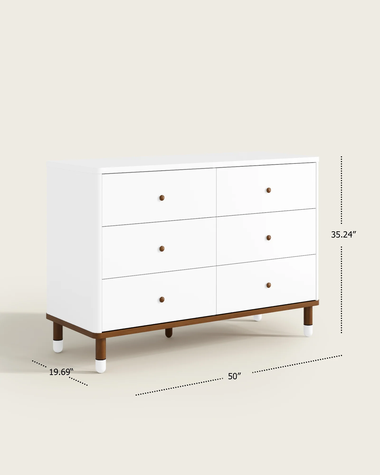 The Cloud 6 Drawer Assembled Dresser - Image 8