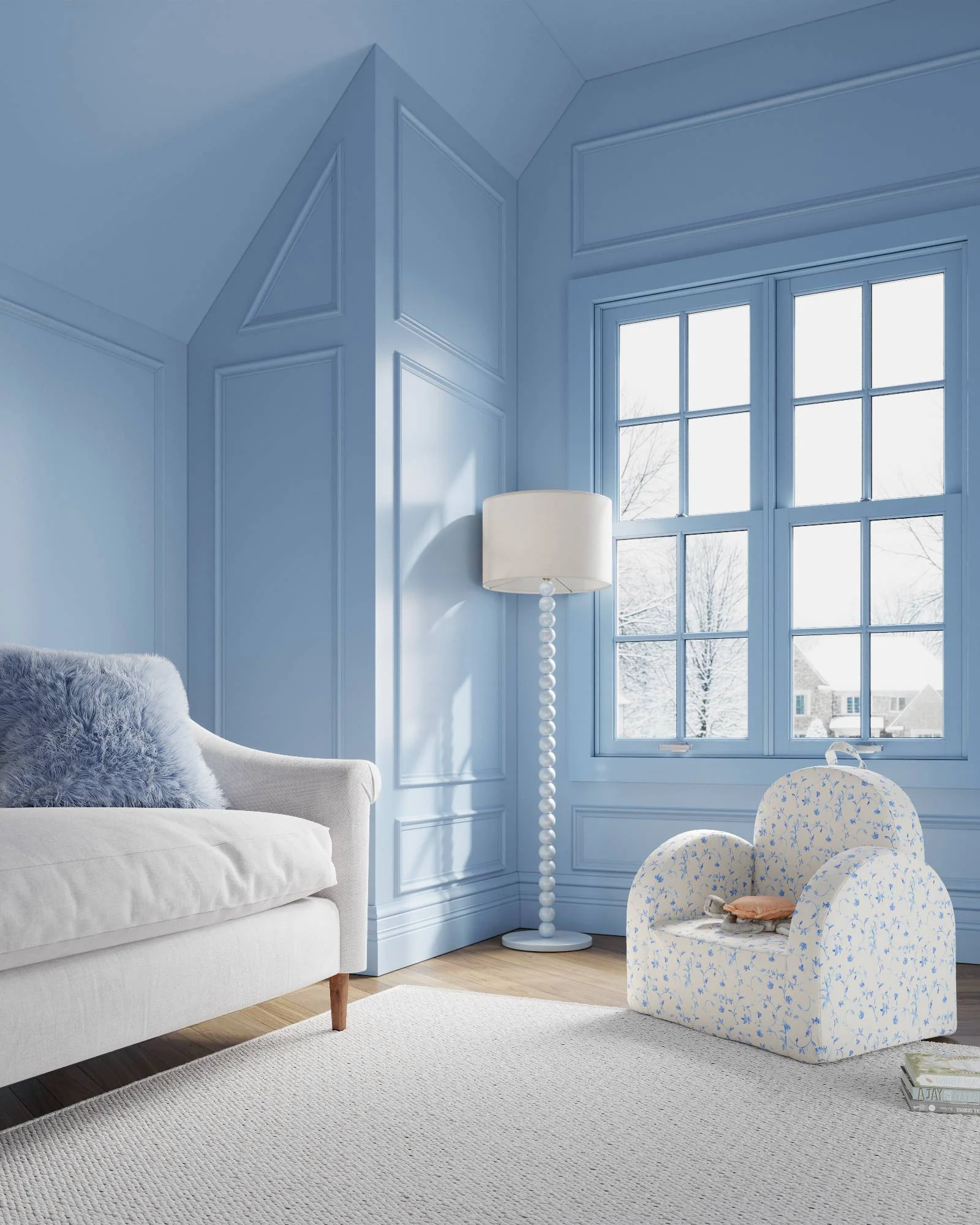 The Hop Mini Chair in Blue Botanical | Nestig x Hill House Home - Image 3